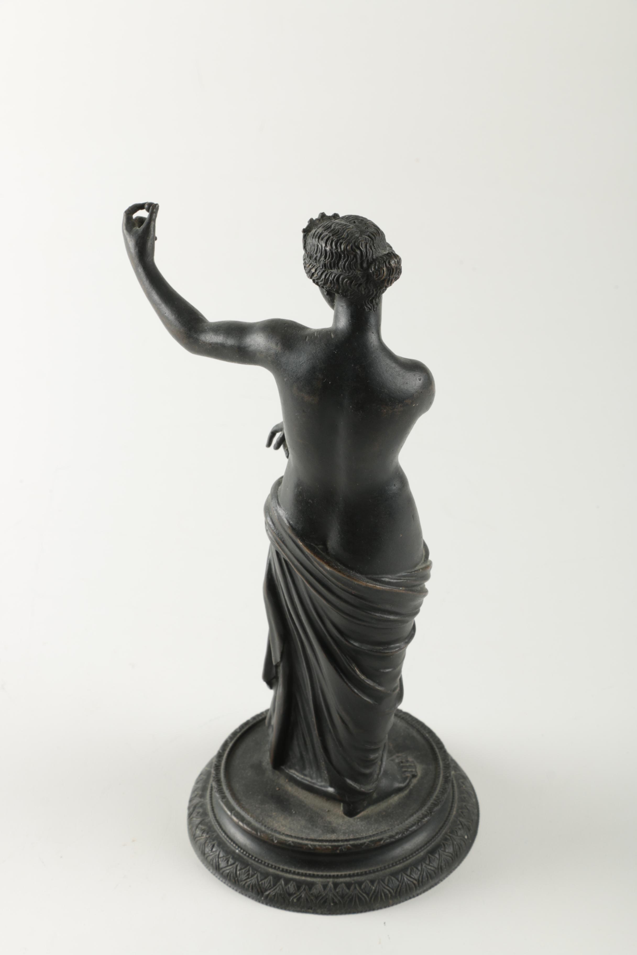Cast Iron Sculpture of Grecian Style Woman