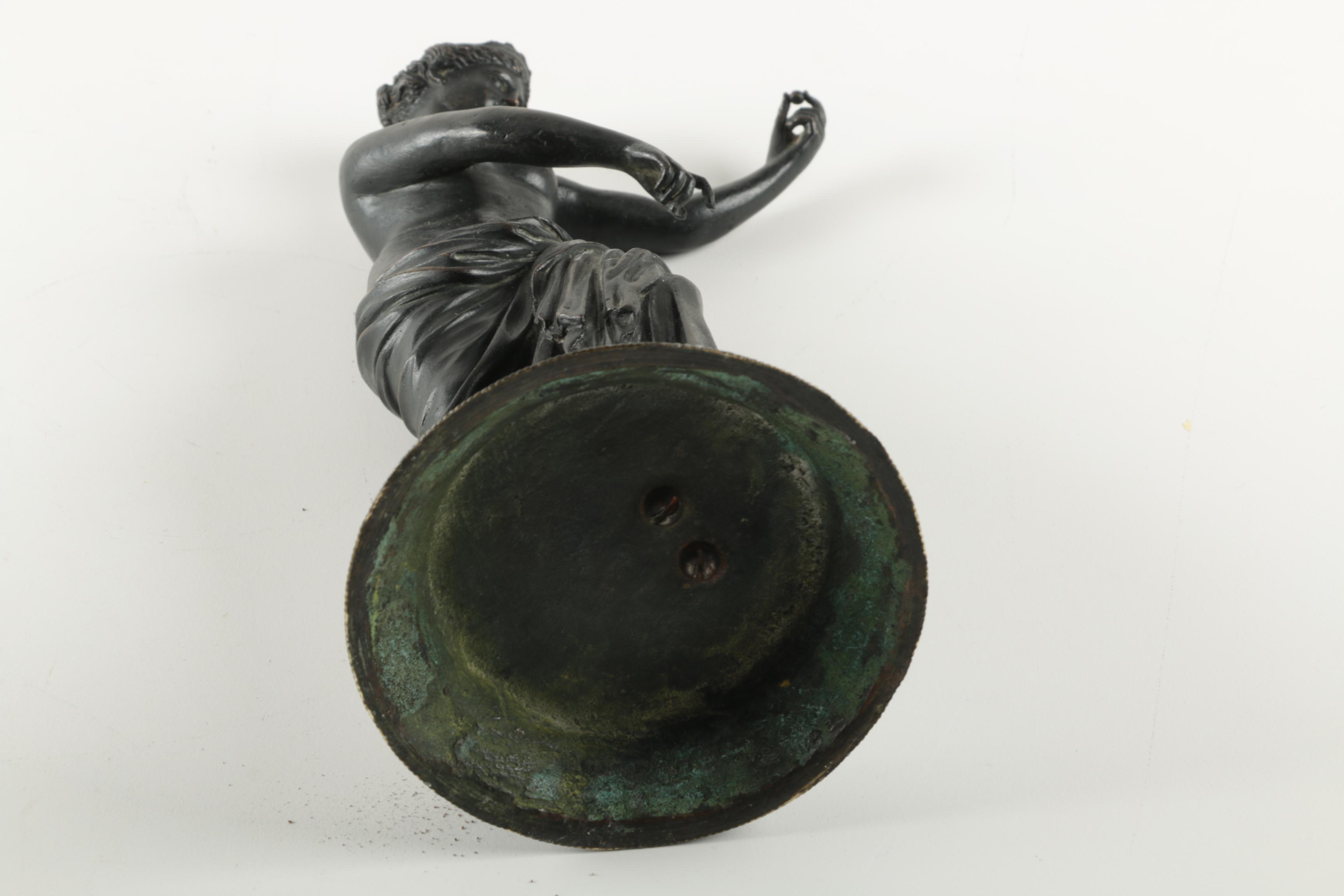 Cast Iron Sculpture of Grecian Style Woman