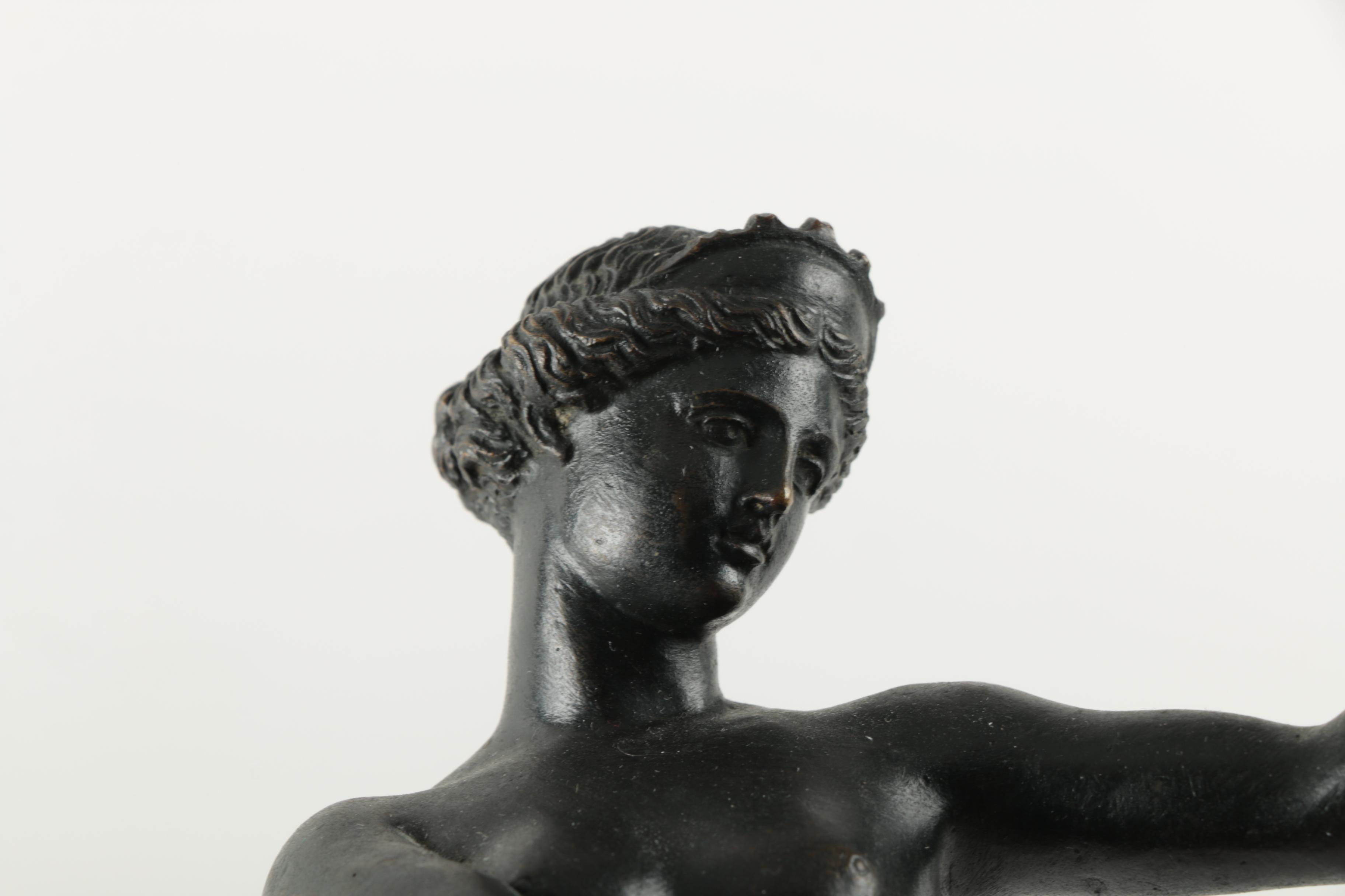 Cast Iron Sculpture of Grecian Style Woman