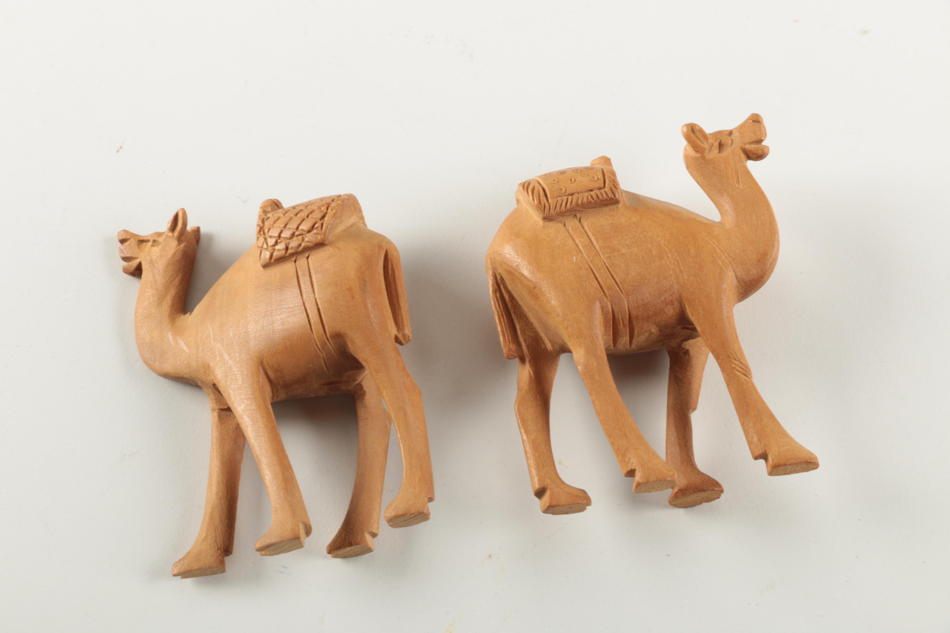 Assorted Carved Wood Figurines
