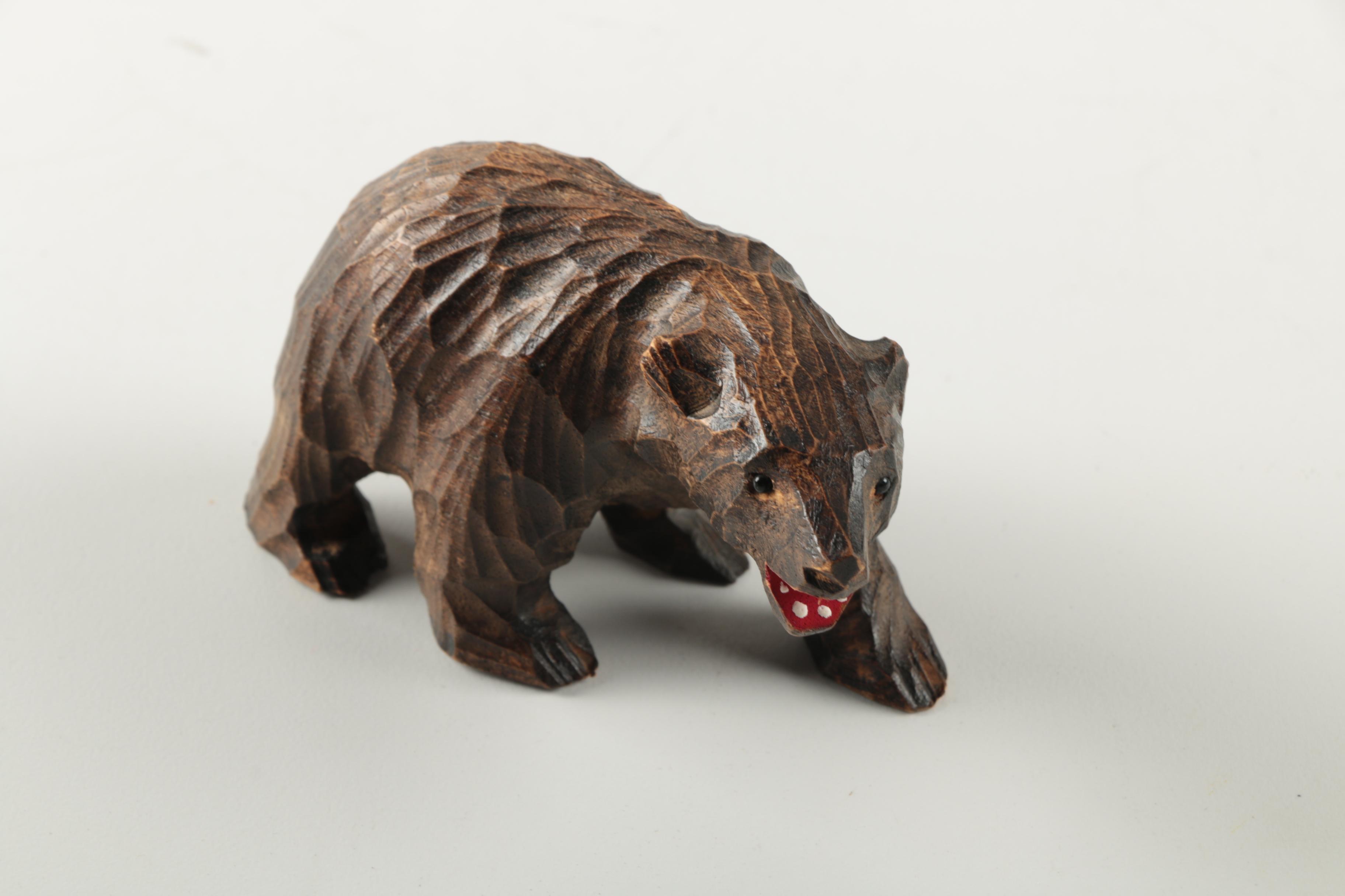 Assorted Carved Wood Figurines