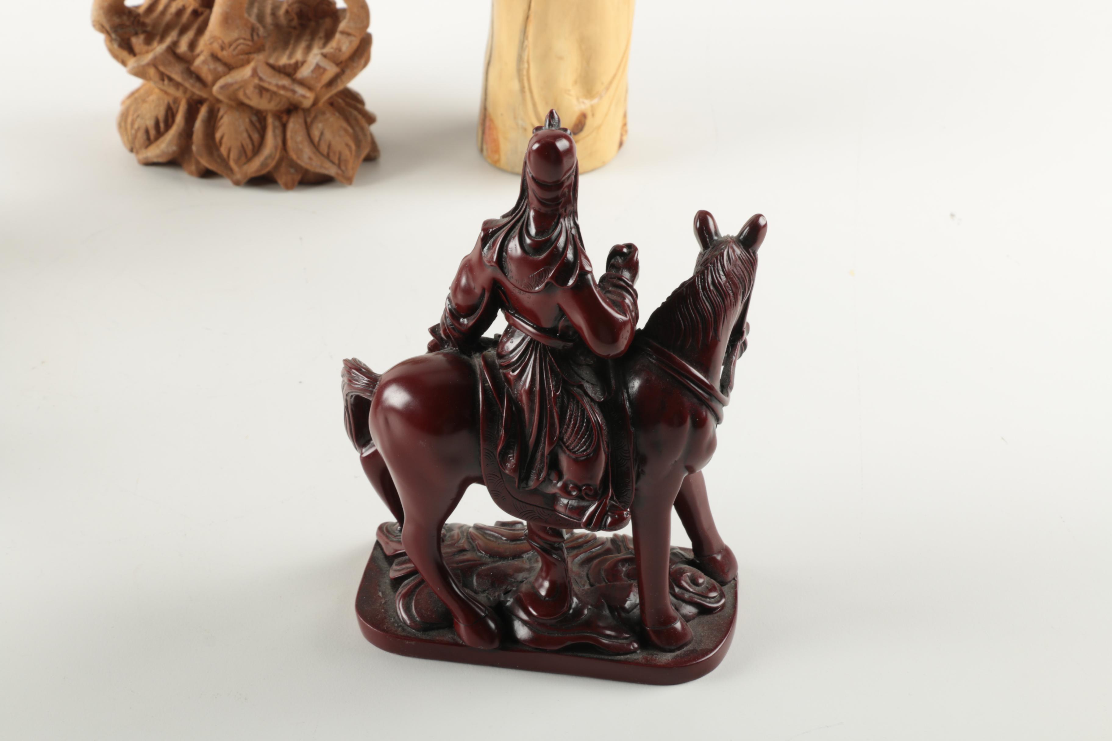 Assorted Carved Wood Figurines
