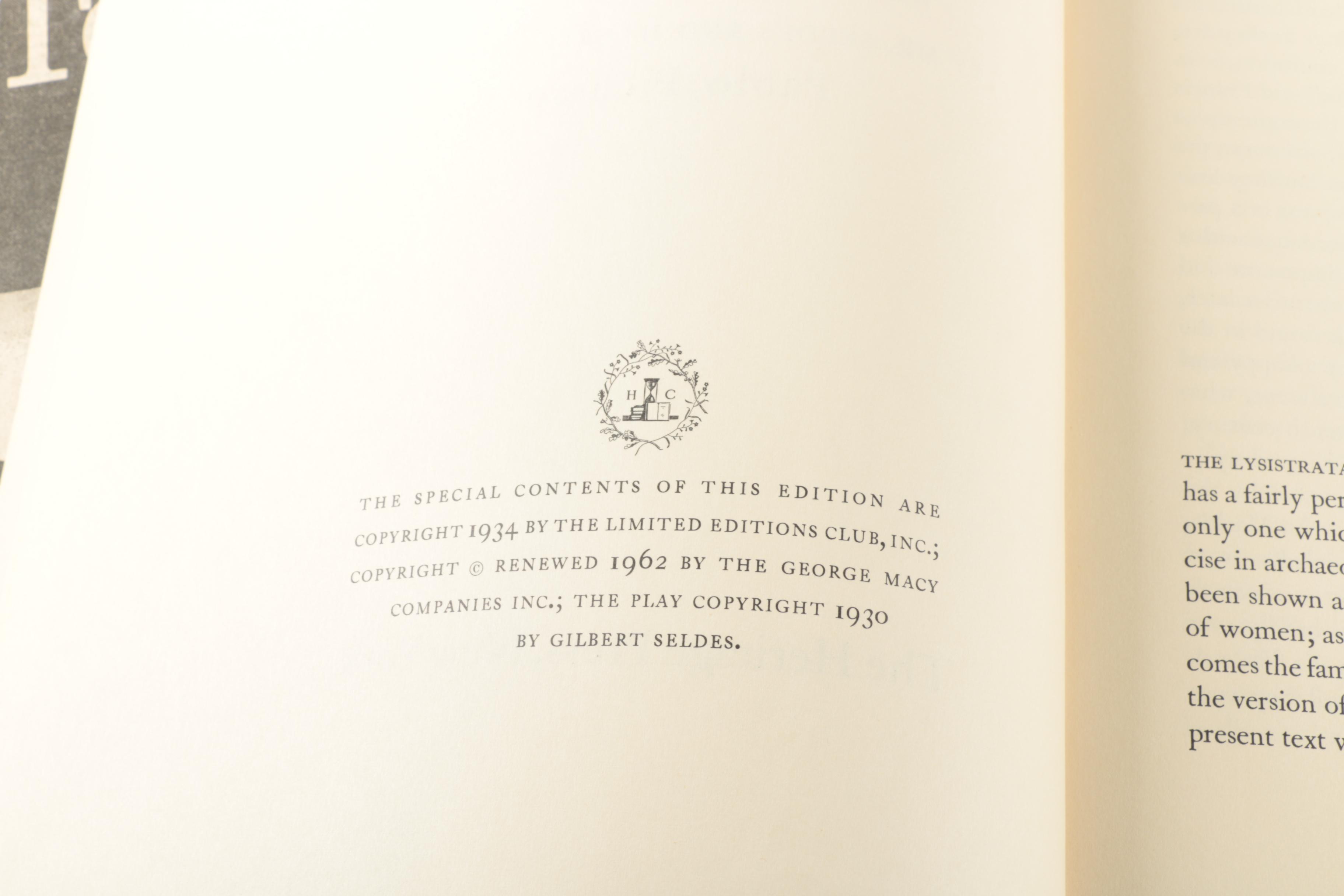 "Lysistrata" by Aristophanes with Illustrations by Picaso