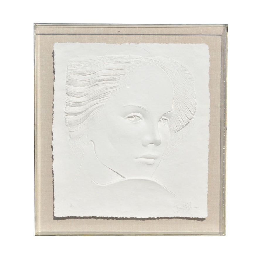 Frank Gallo Limited Edition Cast Paper Relief Sculpture "Concetta"