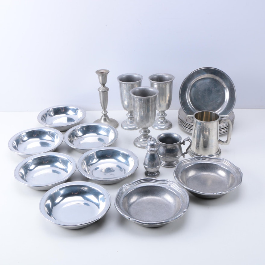 Pewter and Wilton Armetale Tableware