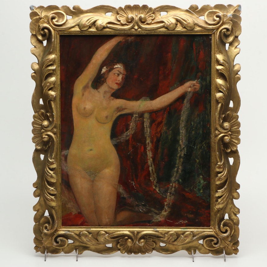 Oil Painting on Masonite In the Manner of William Etty