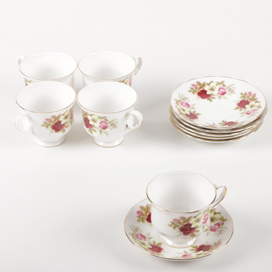 Vintage Ridgway "Queen Anne" Teacups and Saucers