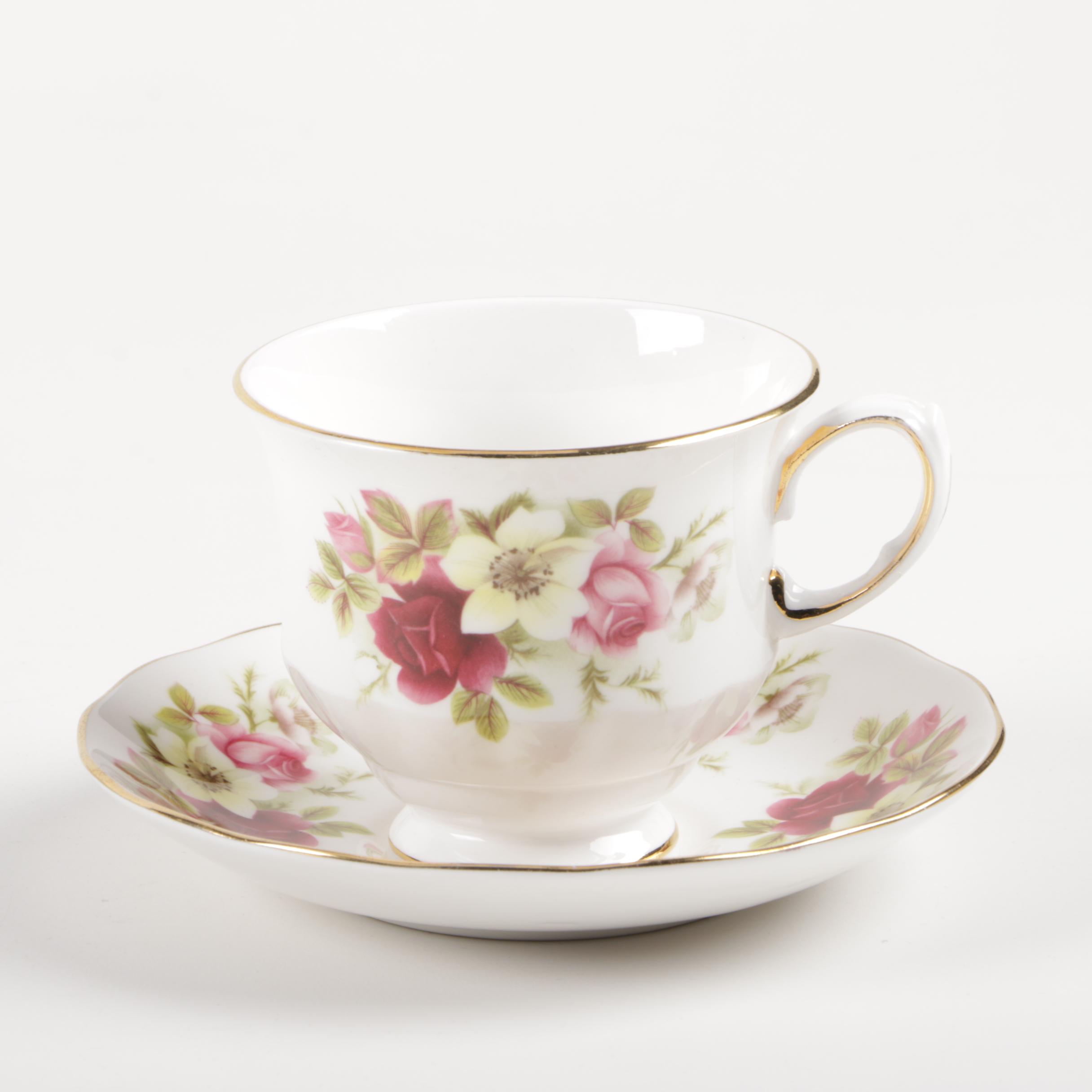 Vintage Ridgway "Queen Anne" Teacups and Saucers