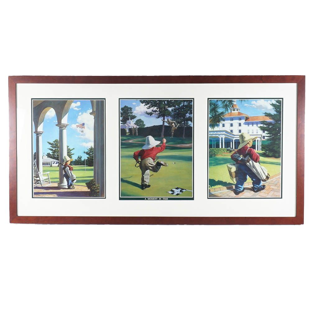 Collection of Eric Johnson Offset Lithographs of Golf Scenes