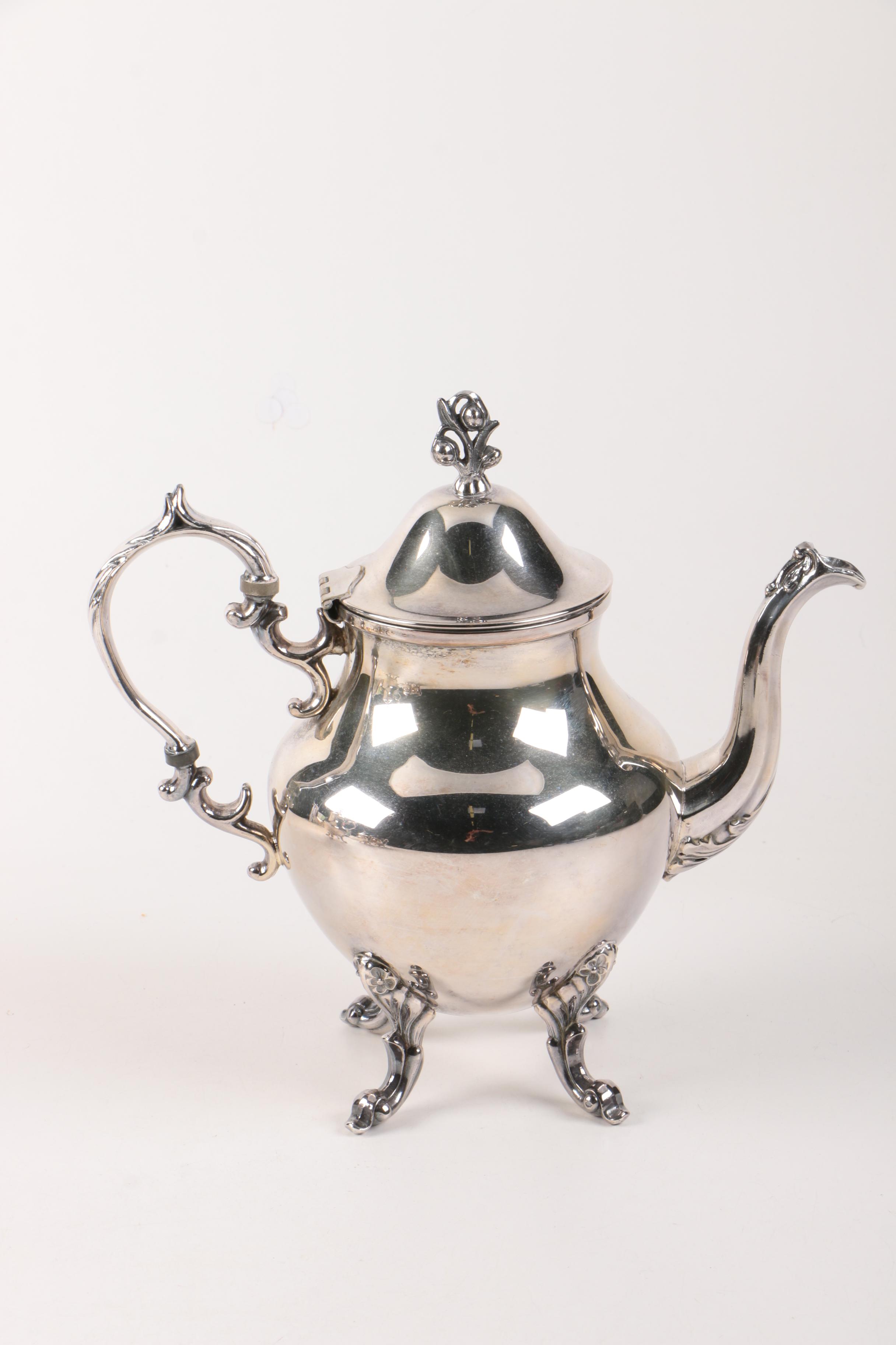 English Silver Mfg. Corp Silver on Copper Tea Service