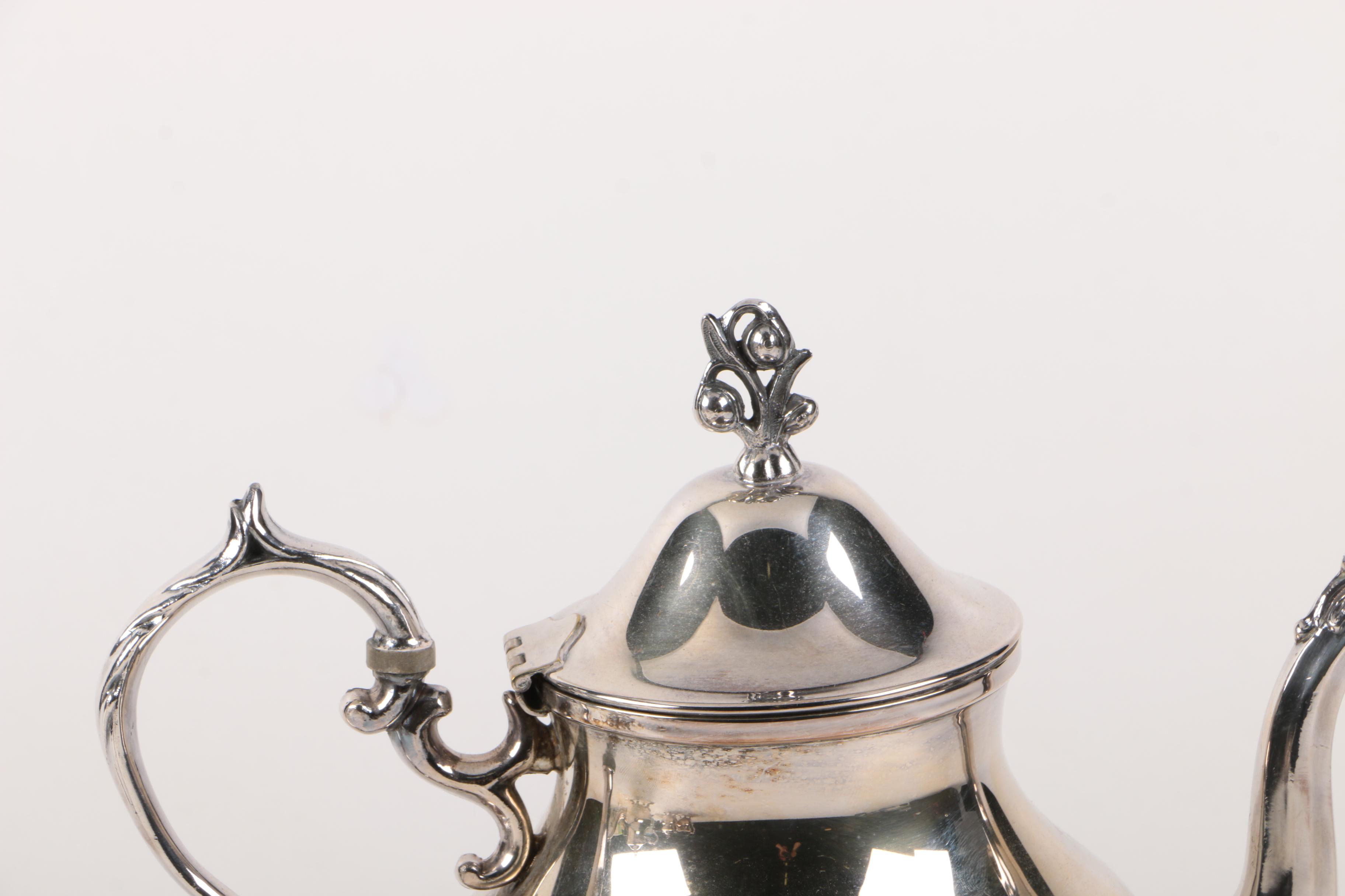 English Silver Mfg. Corp Silver on Copper Tea Service