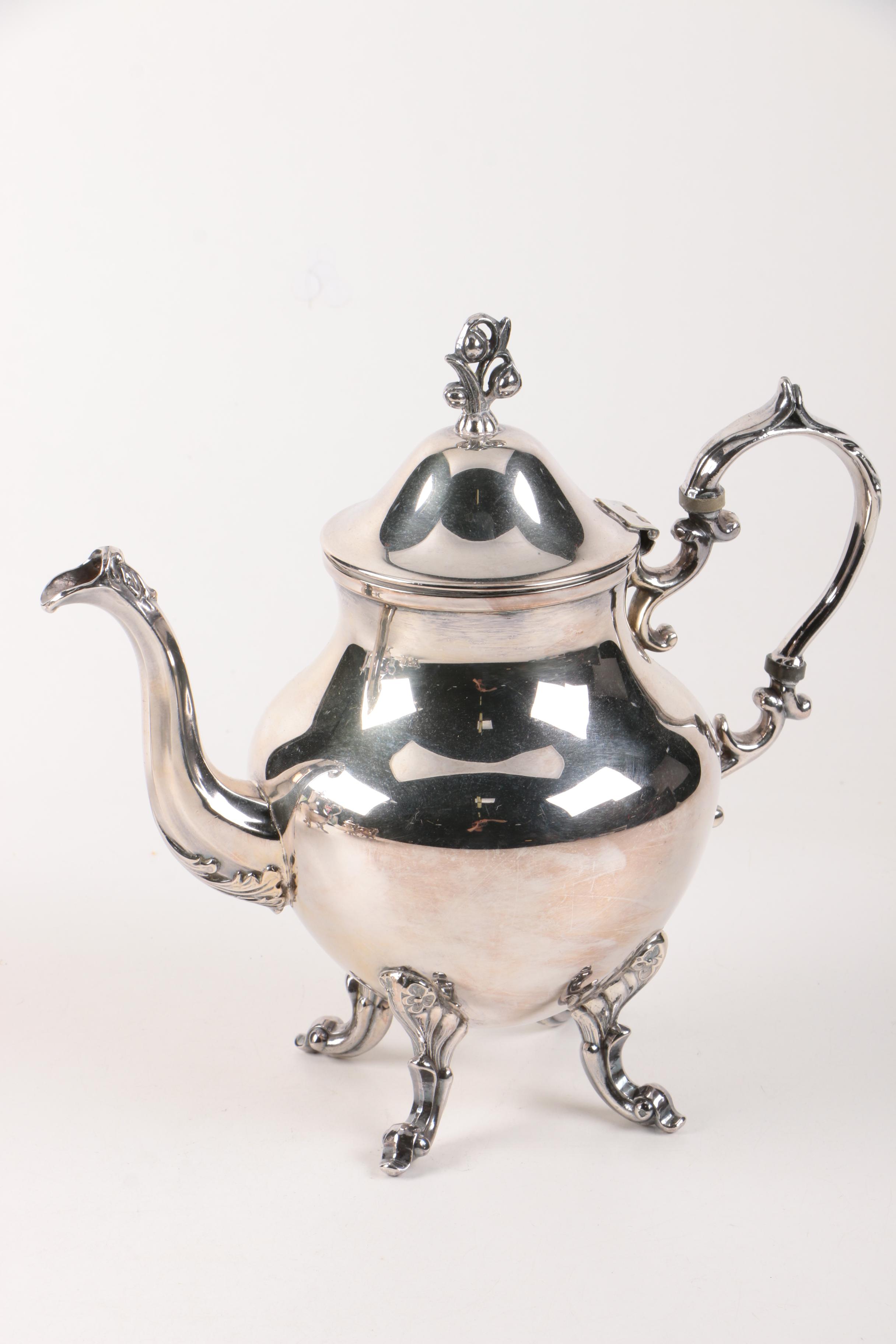 English Silver Mfg. Corp Silver on Copper Tea Service