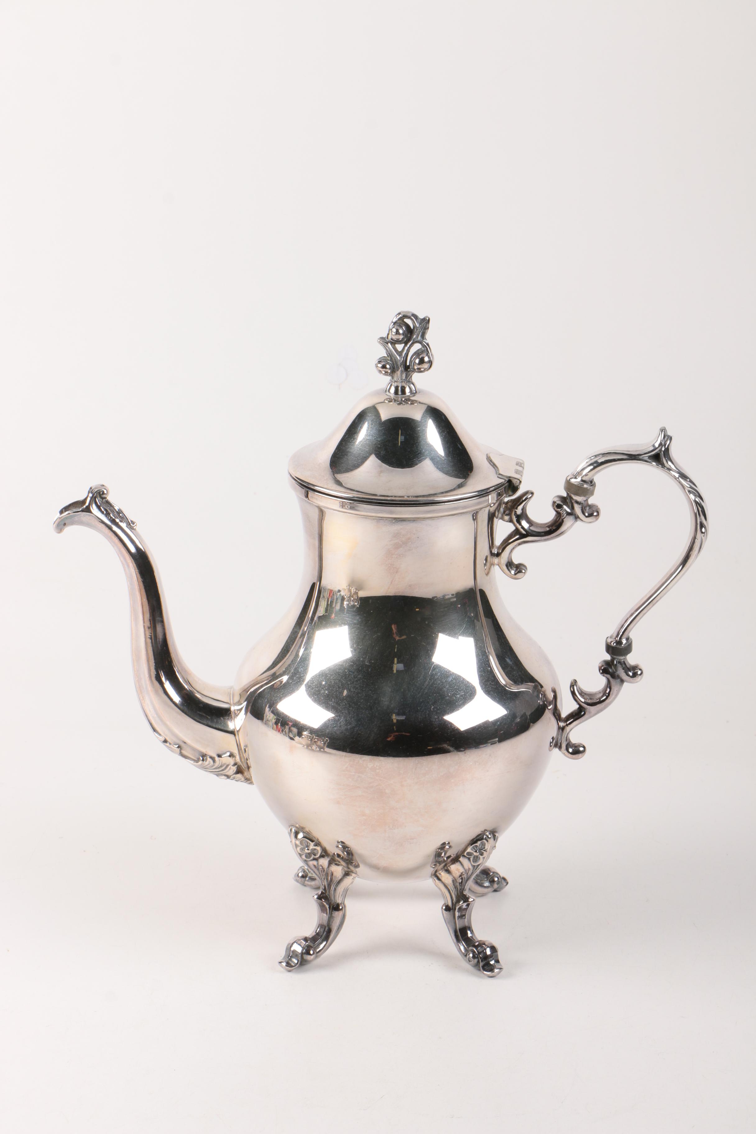 English Silver Mfg. Corp Silver on Copper Tea Service