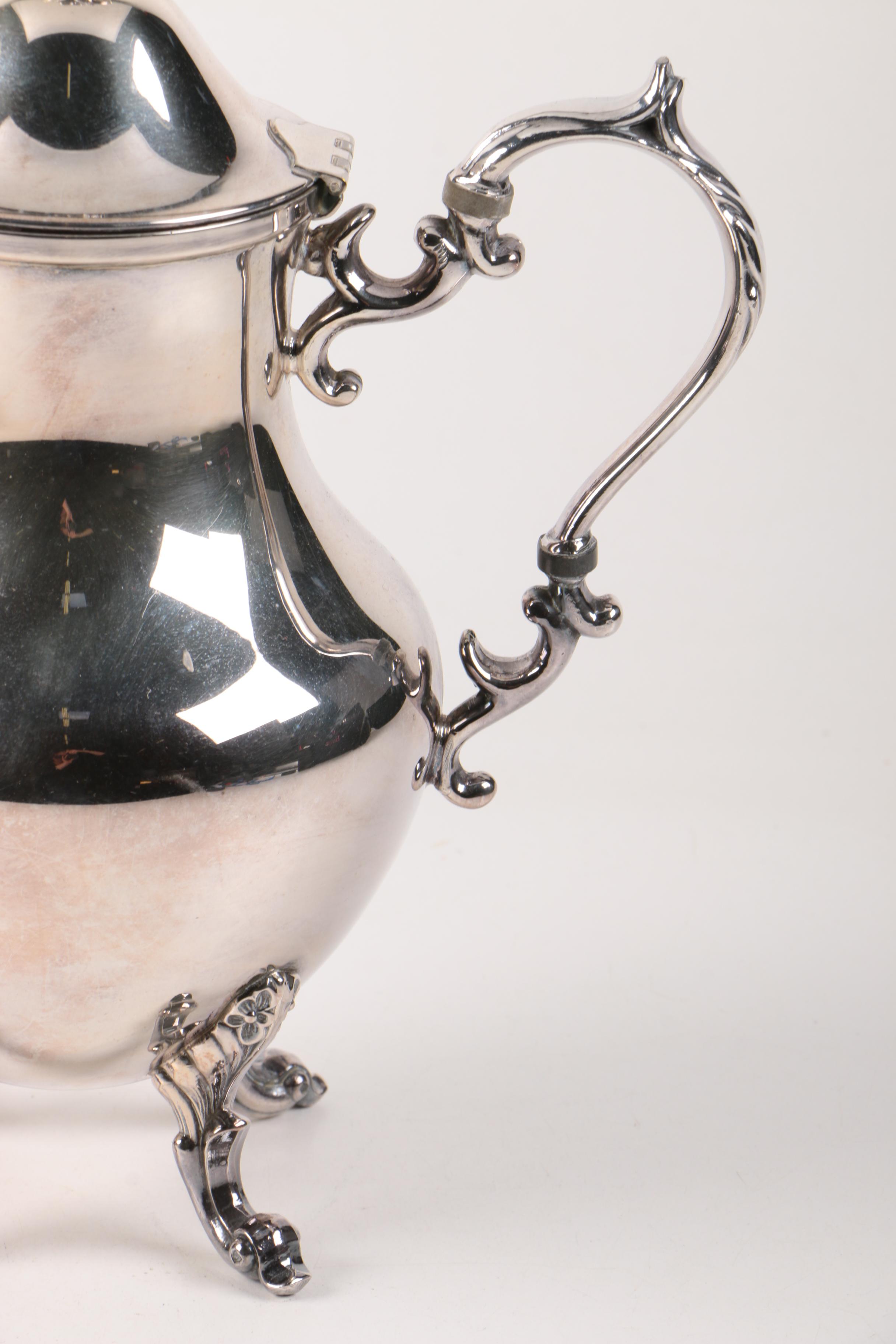 English Silver Mfg. Corp Silver on Copper Tea Service