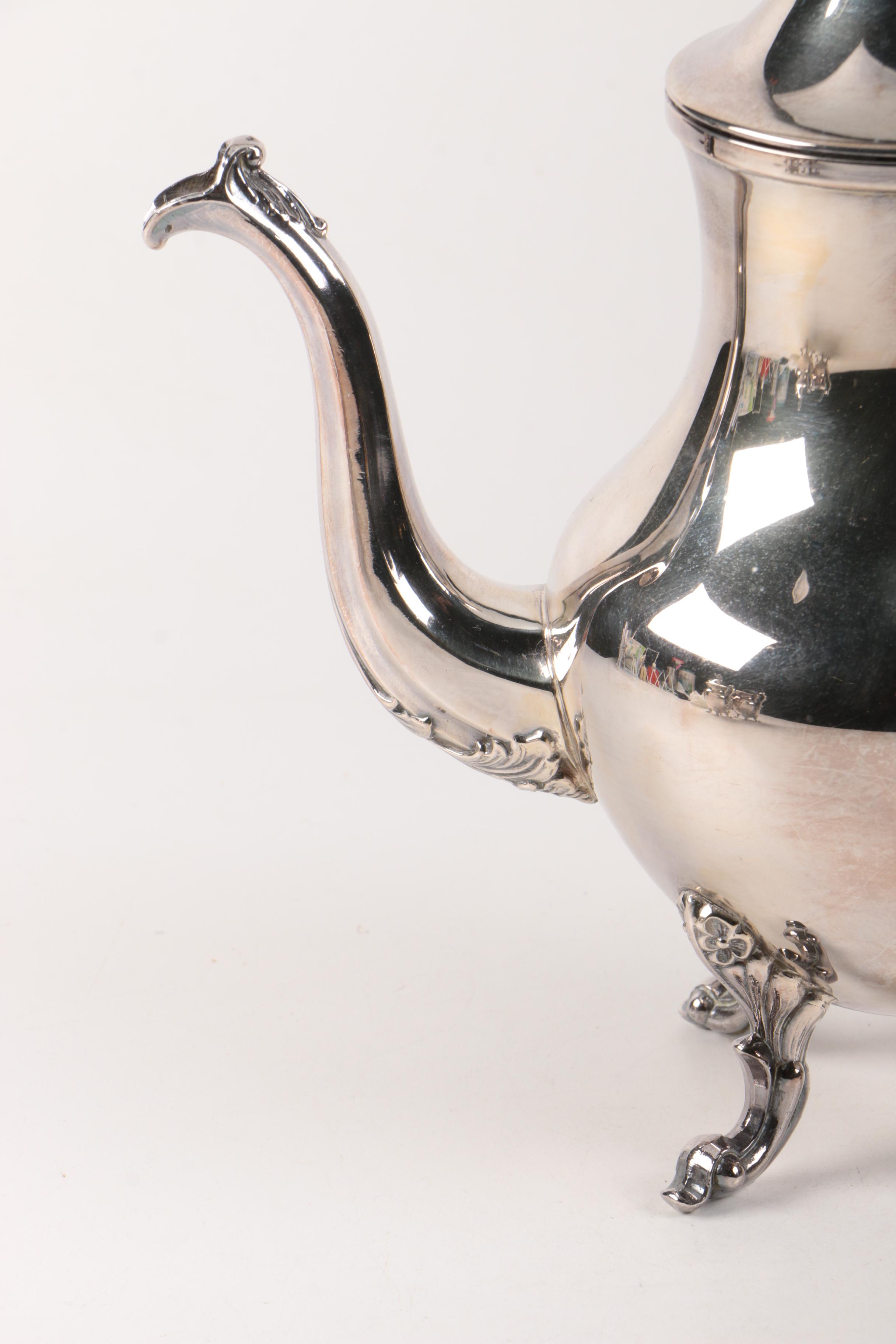 English Silver Mfg. Corp Silver on Copper Tea Service