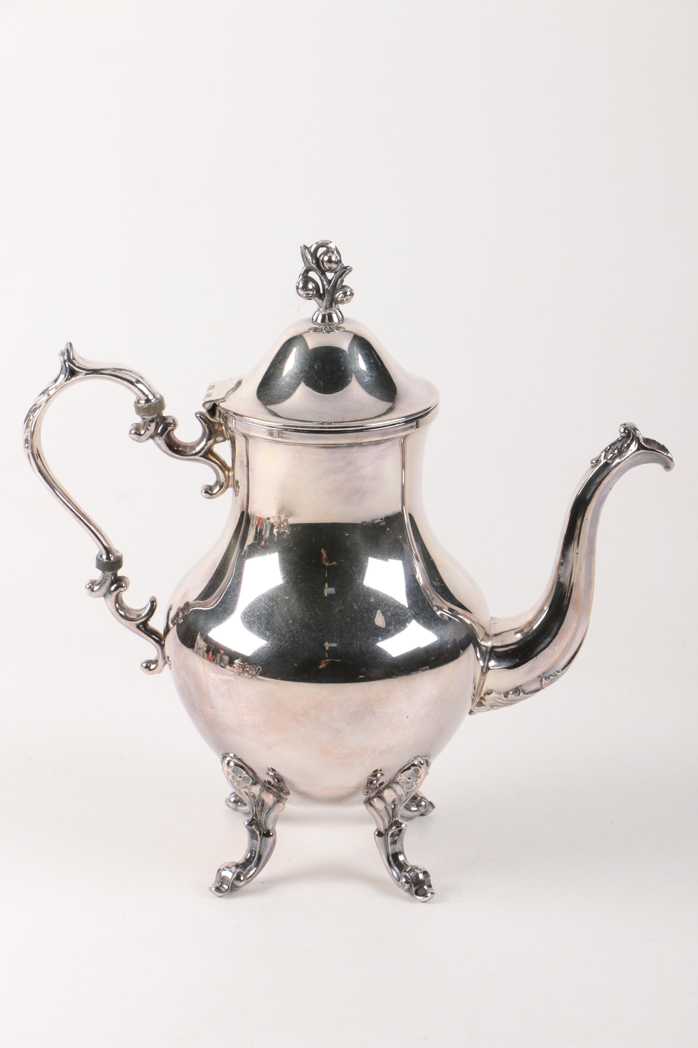 English Silver Mfg. Corp Silver on Copper Tea Service