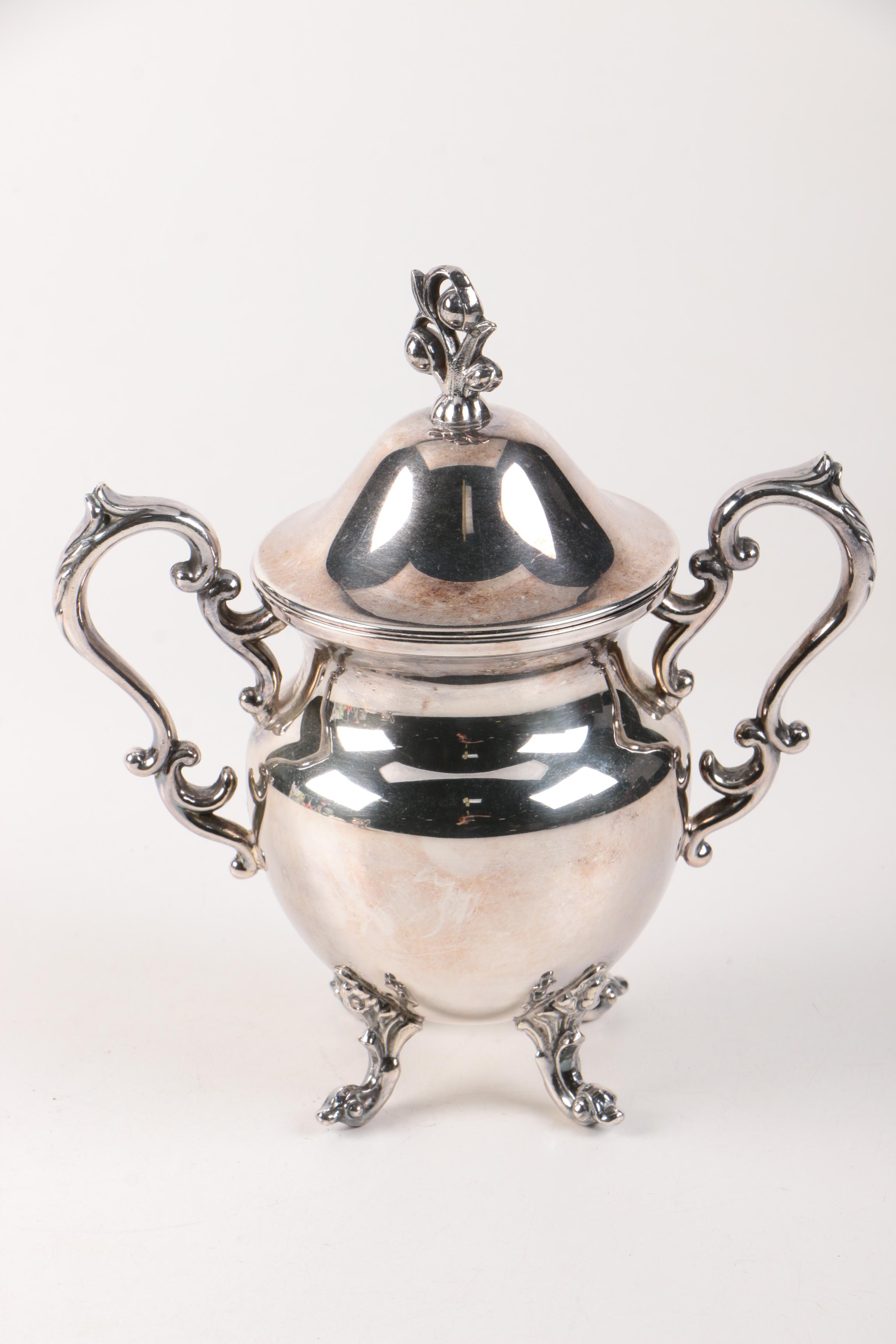 English Silver Mfg. Corp Silver on Copper Tea Service