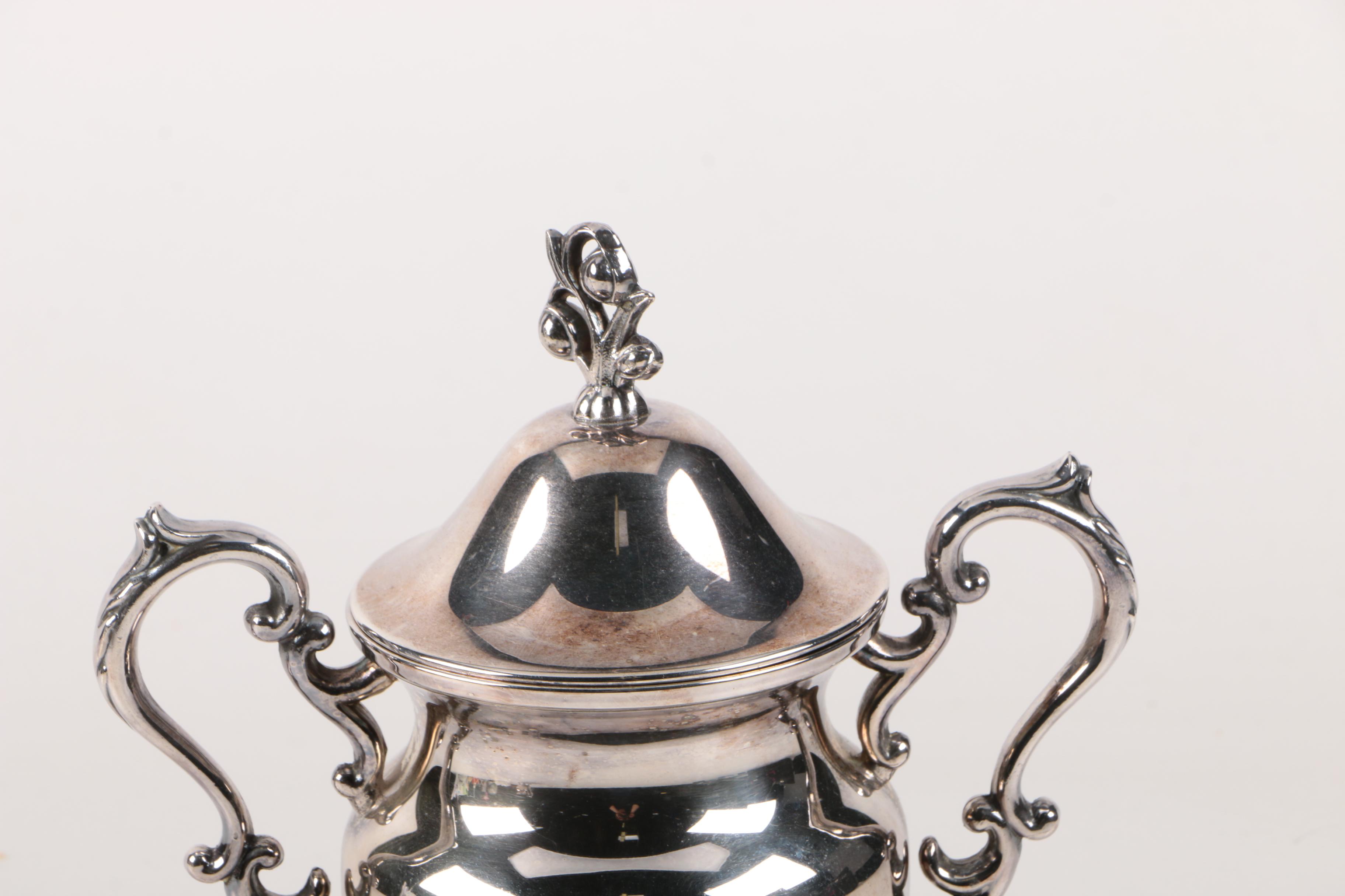 English Silver Mfg. Corp Silver on Copper Tea Service