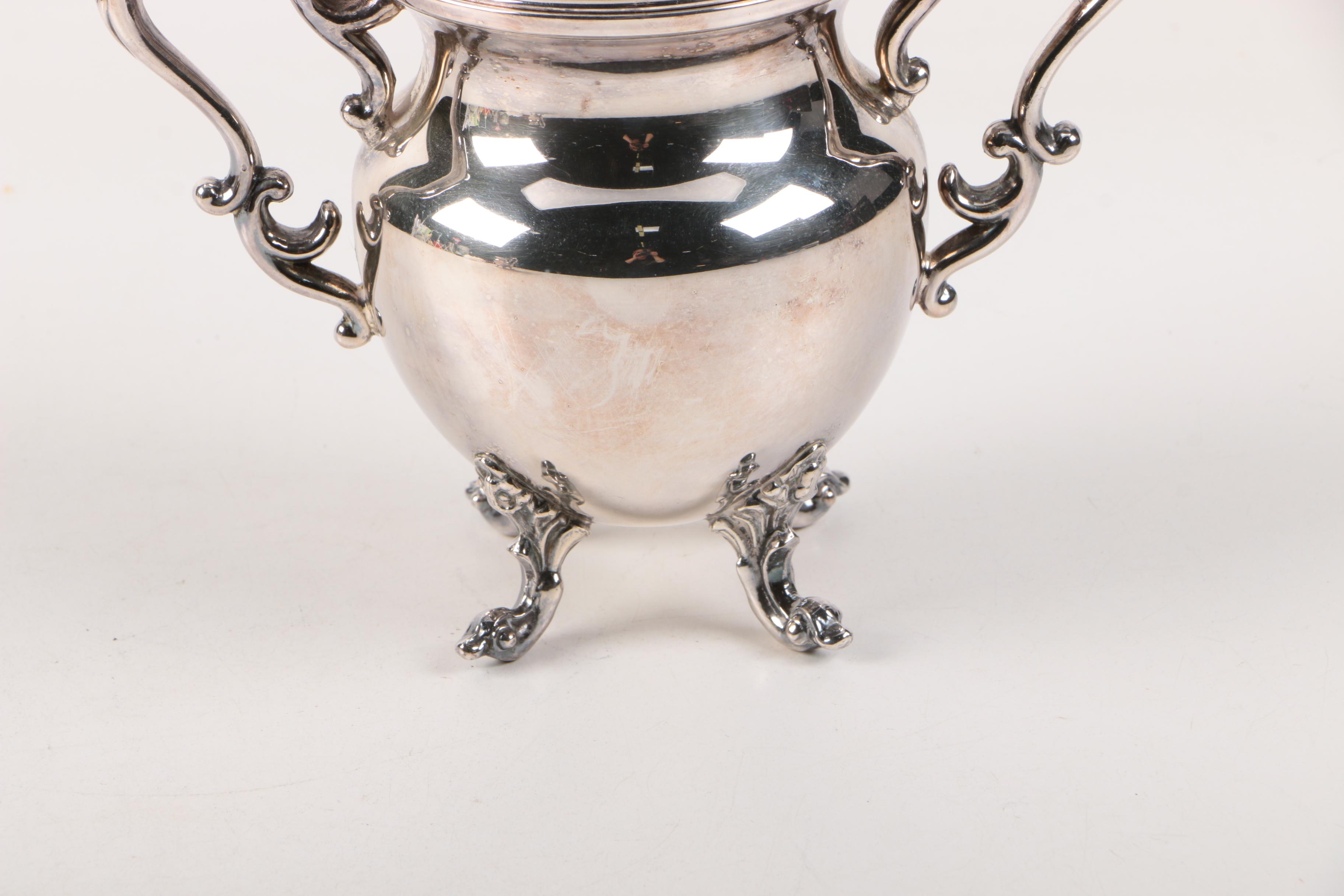 English Silver Mfg. Corp Silver on Copper Tea Service