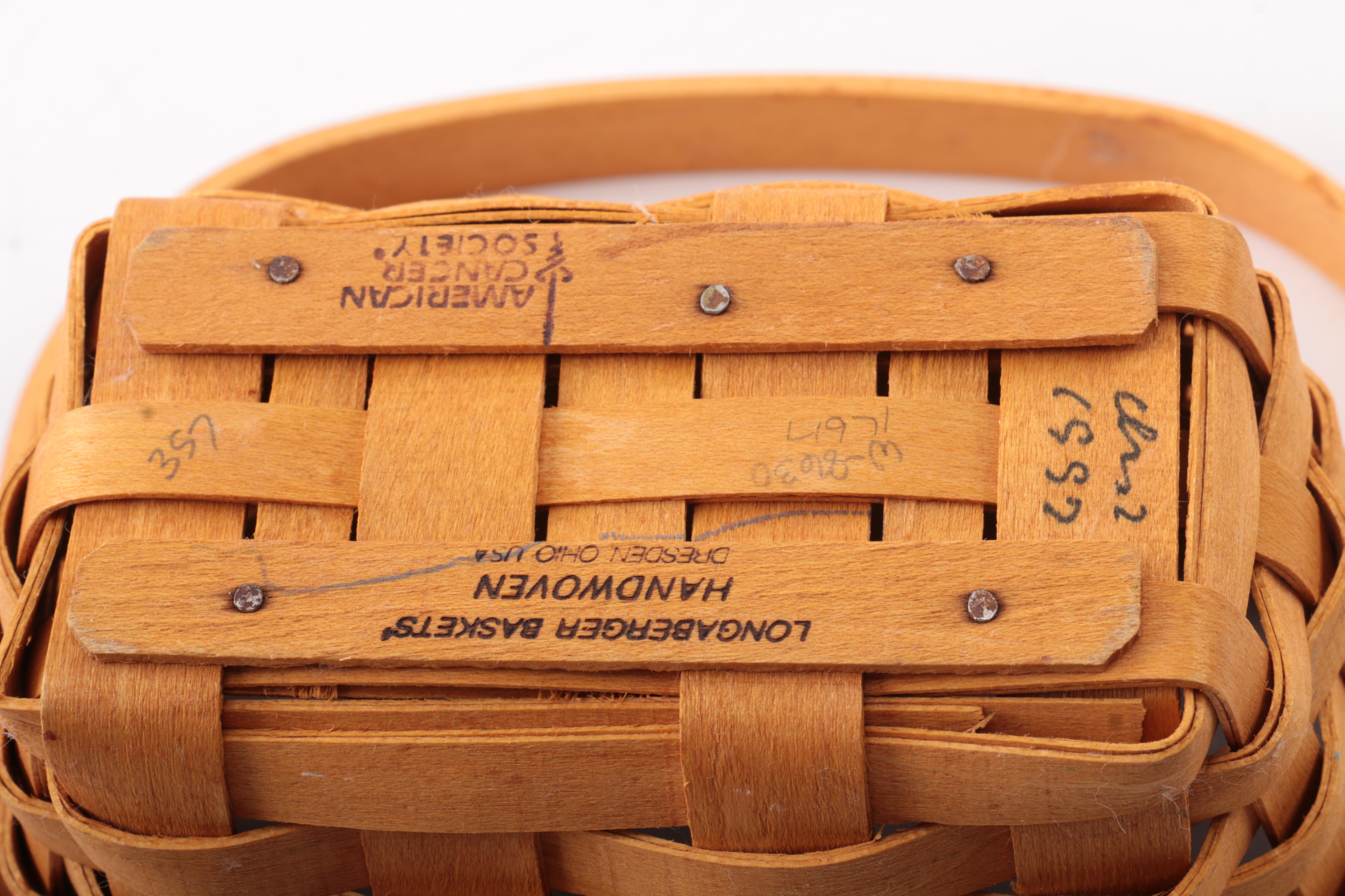 Set of Longaberger Wooden Baskets