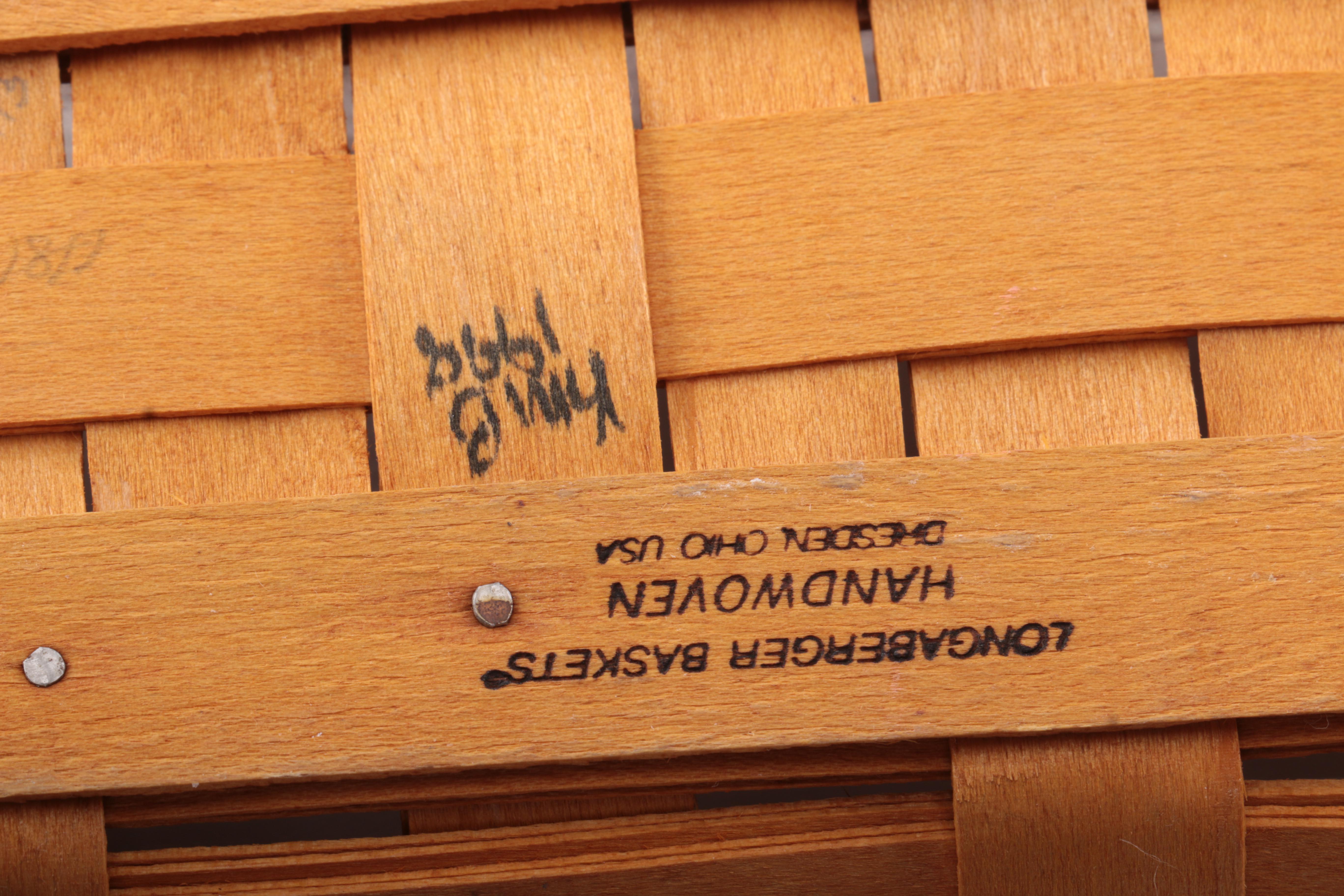 Set of Longaberger Wooden Baskets