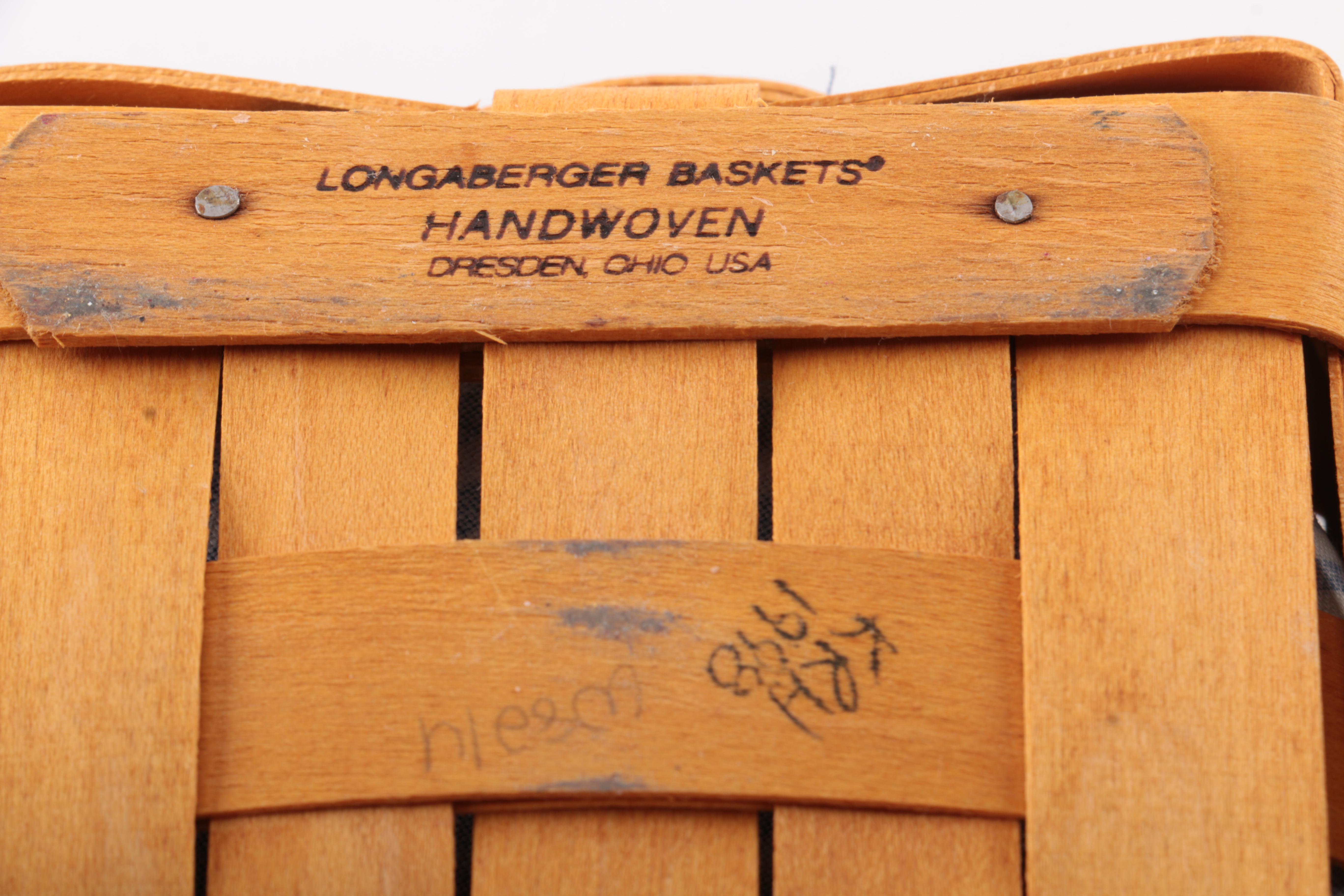 Set of Longaberger Wooden Baskets