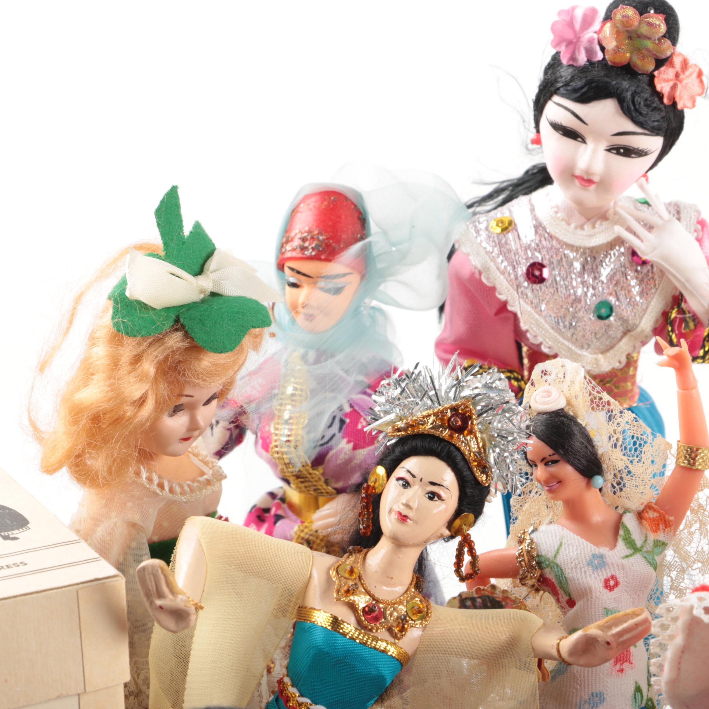 Vintage Scandinavian and Asian Inspired Dolls