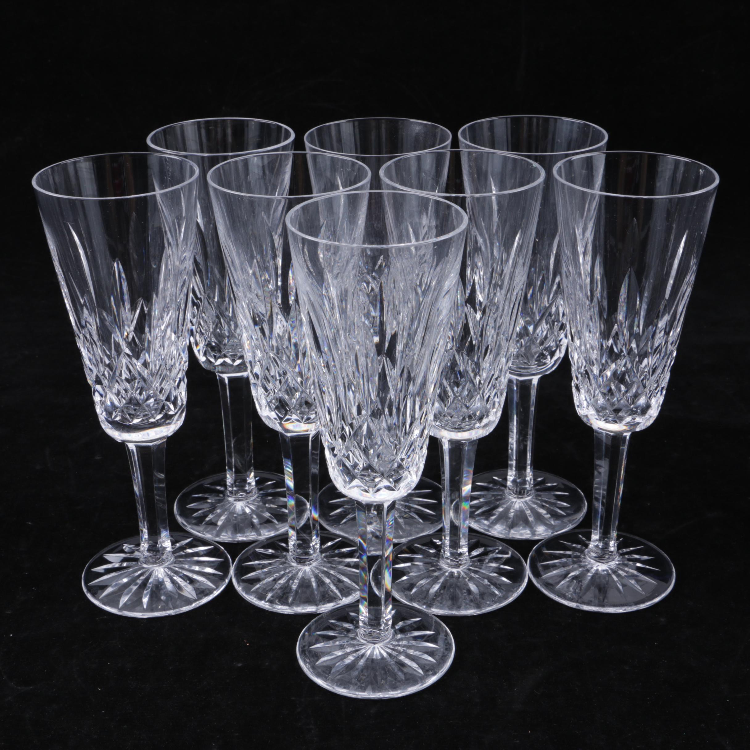 Waterford "Lismore" Crystal Champagne Flutes