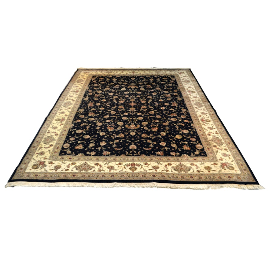 Hand-Knotted Indo-Persian Area Rug