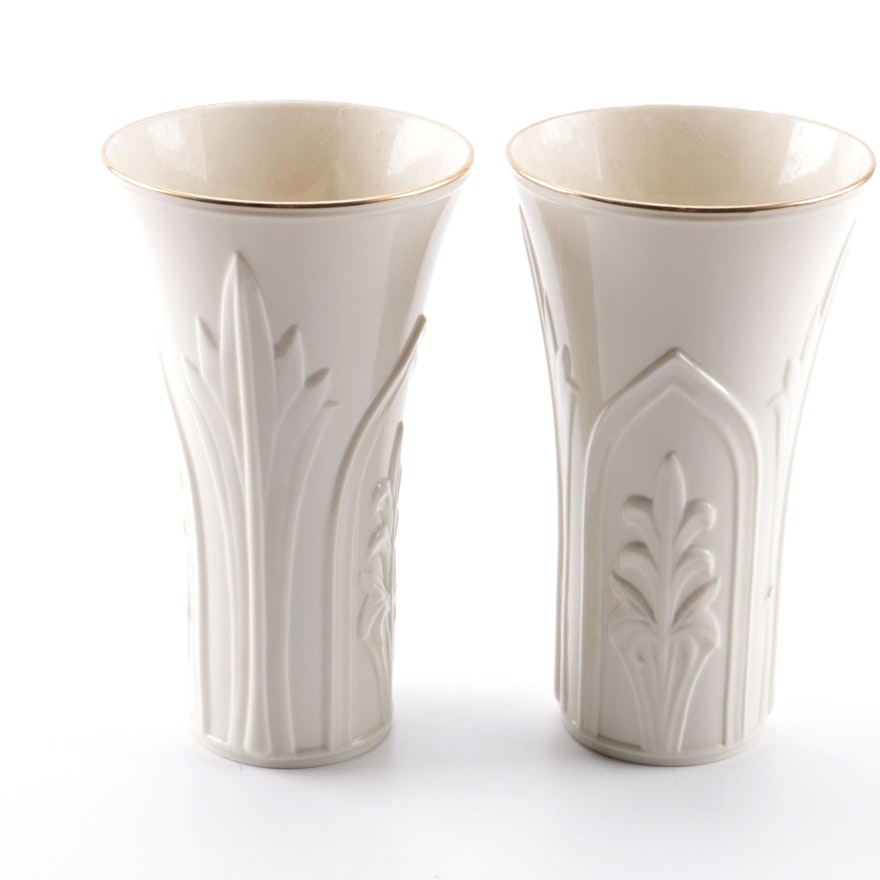 Two Lenox Porcelain" Corinthian" Vases