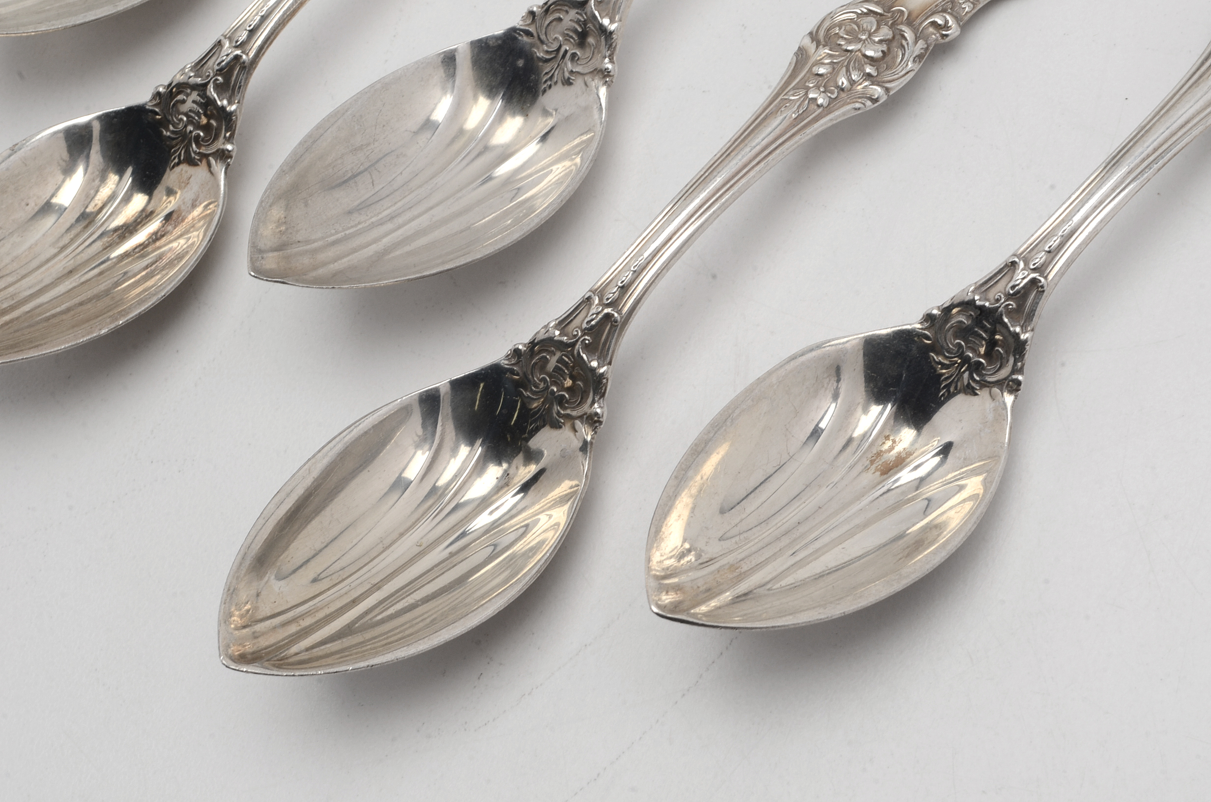 Reed & Barton Sterling Silver Fruit Spoons in the Pattern "Francis I"