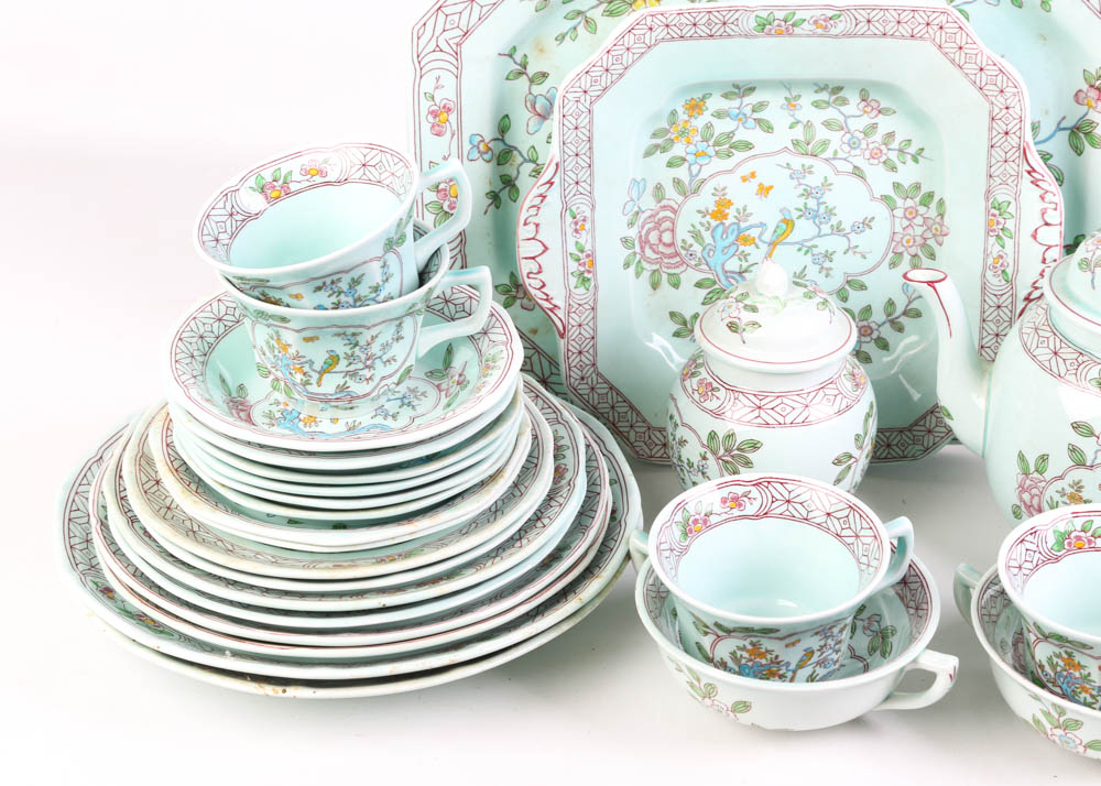 Adams Calyx Ware "Singapore Bird" English Ironstone China