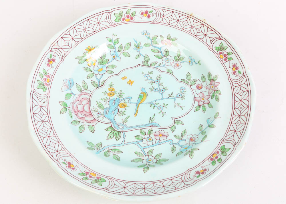 Adams Calyx Ware "Singapore Bird" English Ironstone China