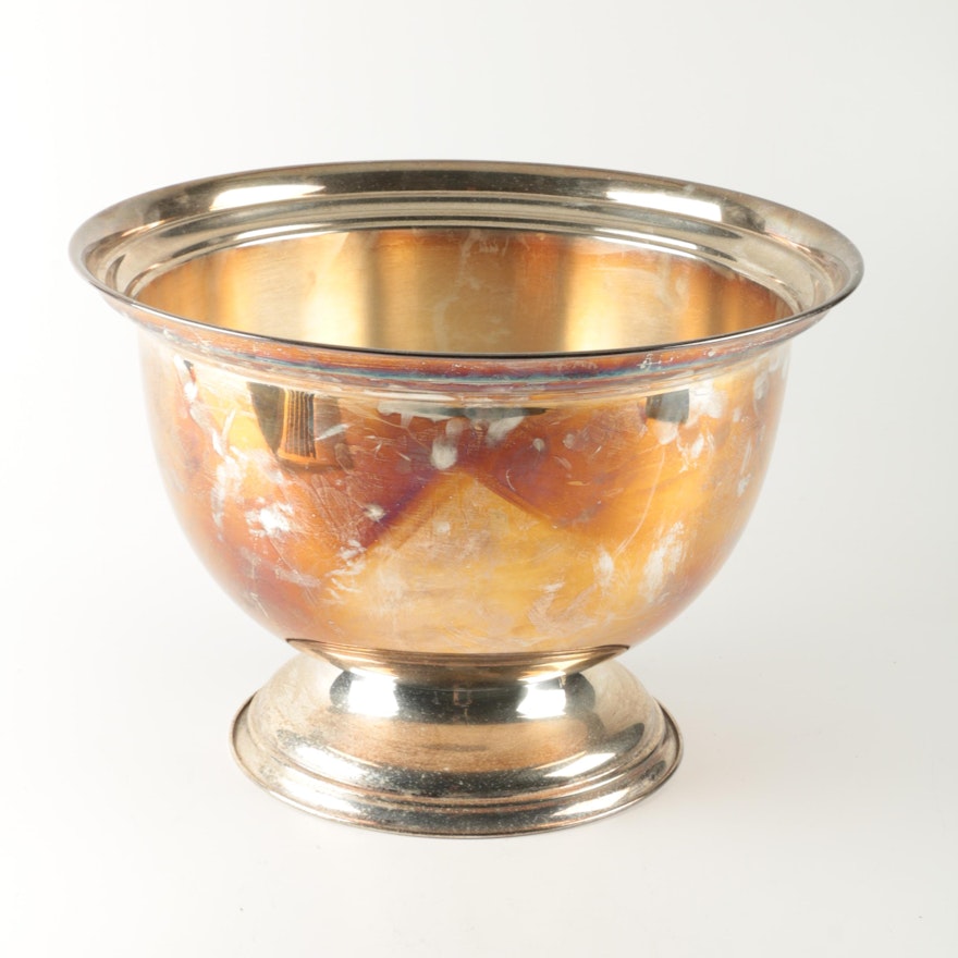 Paul Revere Style Silver-Plated Bowl