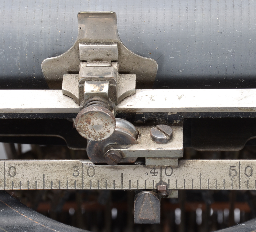 Antique Remington Typewriter and Metal Cover