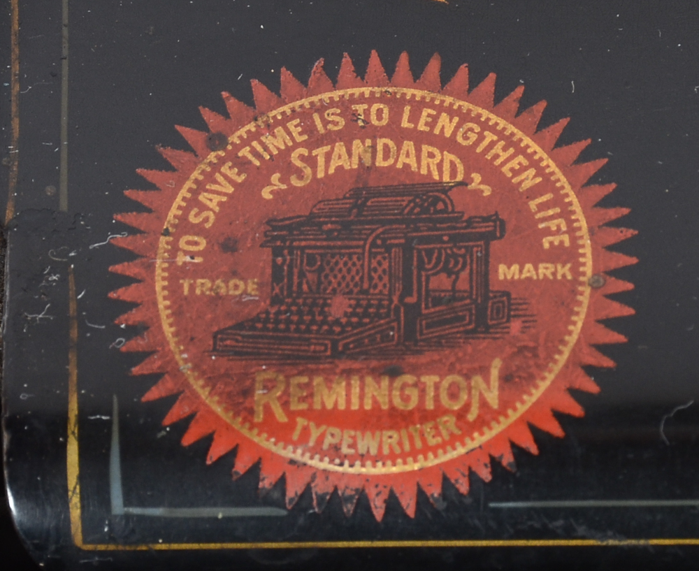 Antique Remington Typewriter and Metal Cover