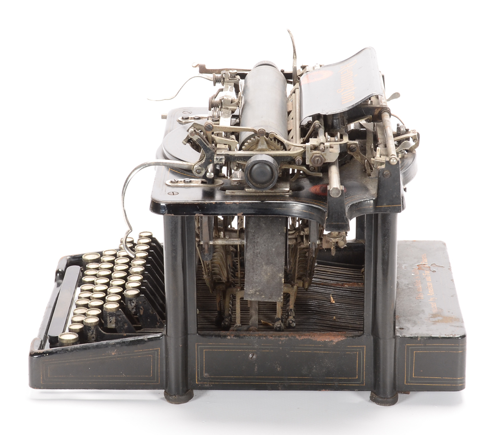 Antique Remington Typewriter and Metal Cover