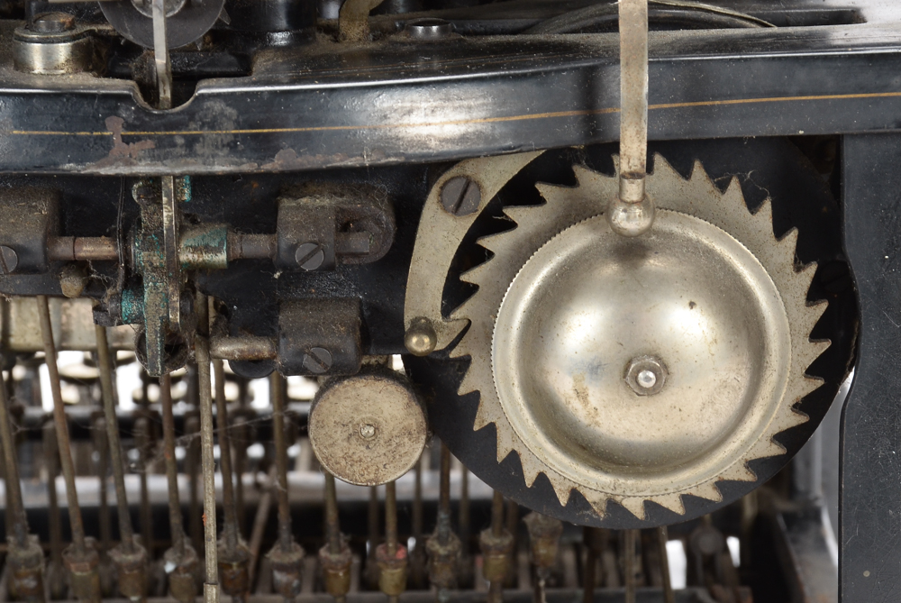 Antique Remington Typewriter and Metal Cover