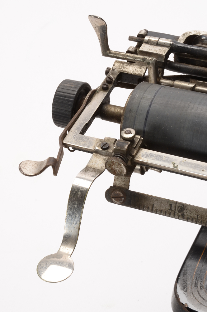 Antique Remington Typewriter and Metal Cover