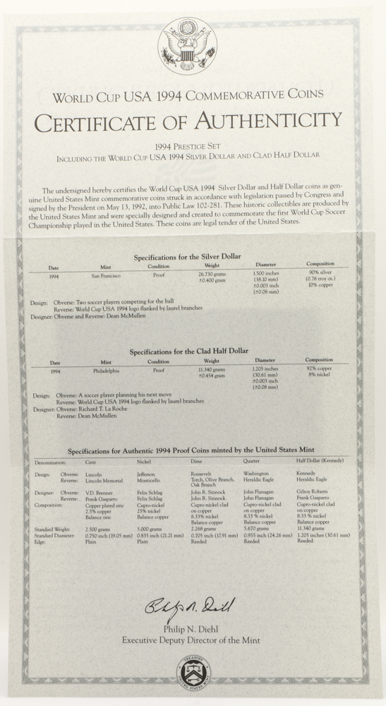 United States Mint 1994 Prestige Set
