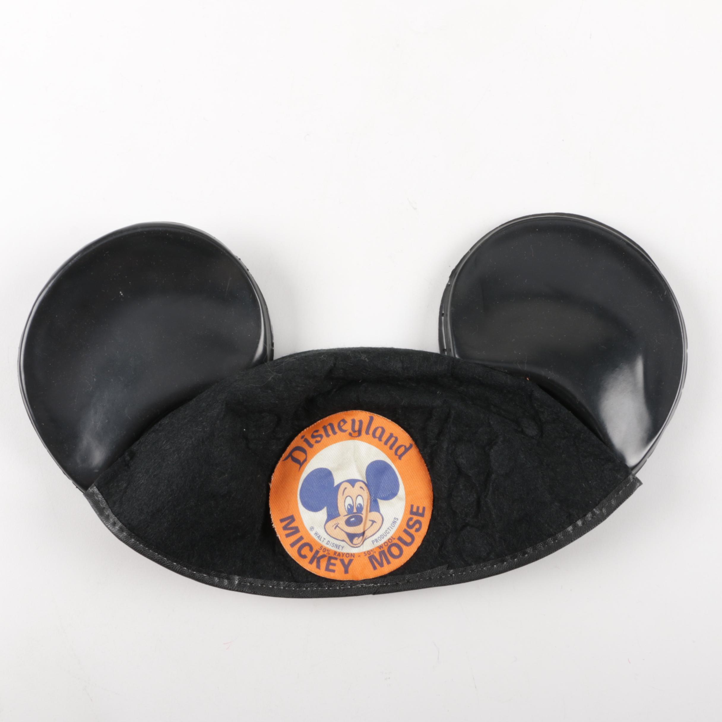 Pair of Vintage Disneyland Mickey Mouse Ears Black Hats