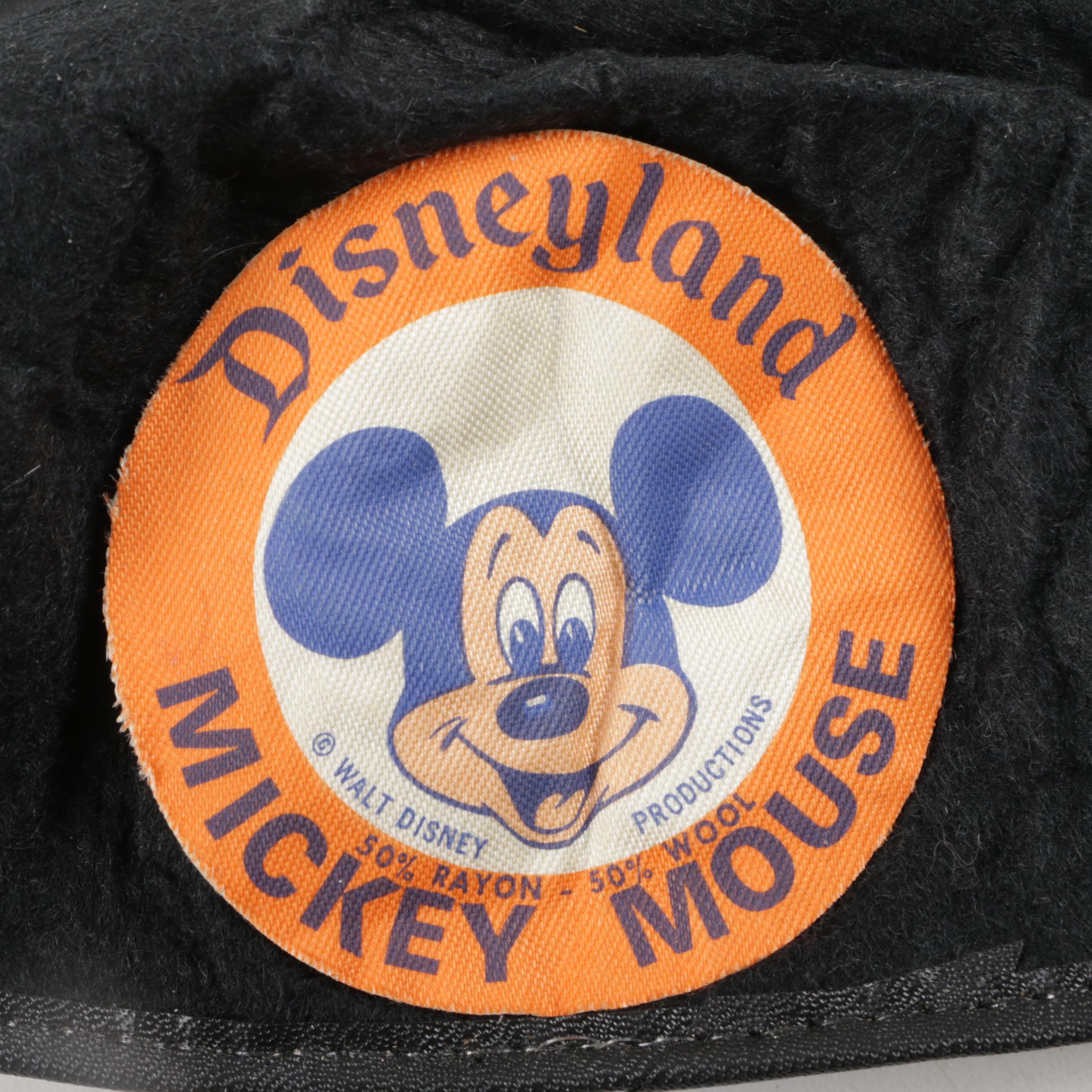 Pair of Vintage Disneyland Mickey Mouse Ears Black Hats