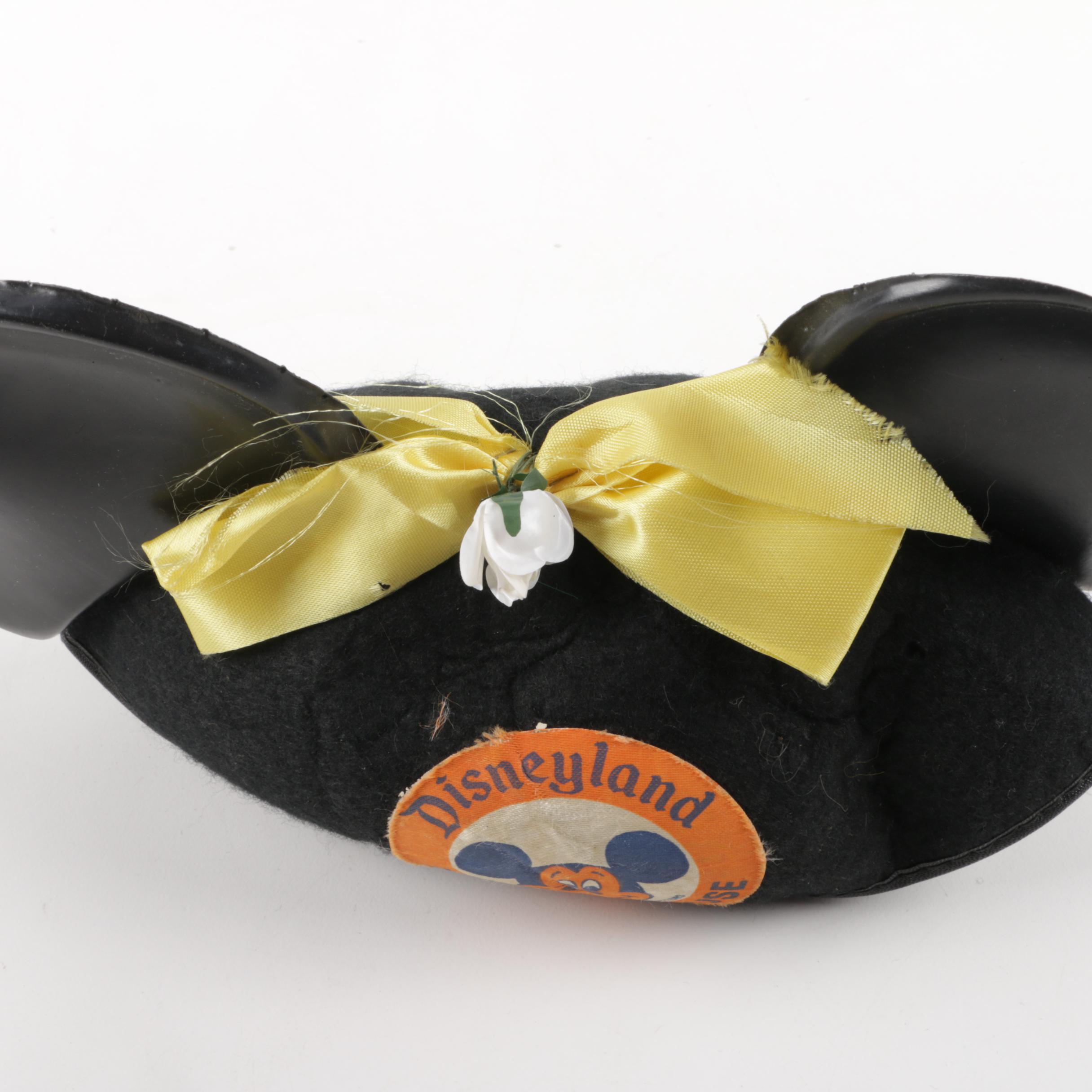Pair of Vintage Disneyland Mickey Mouse Ears Black Hats