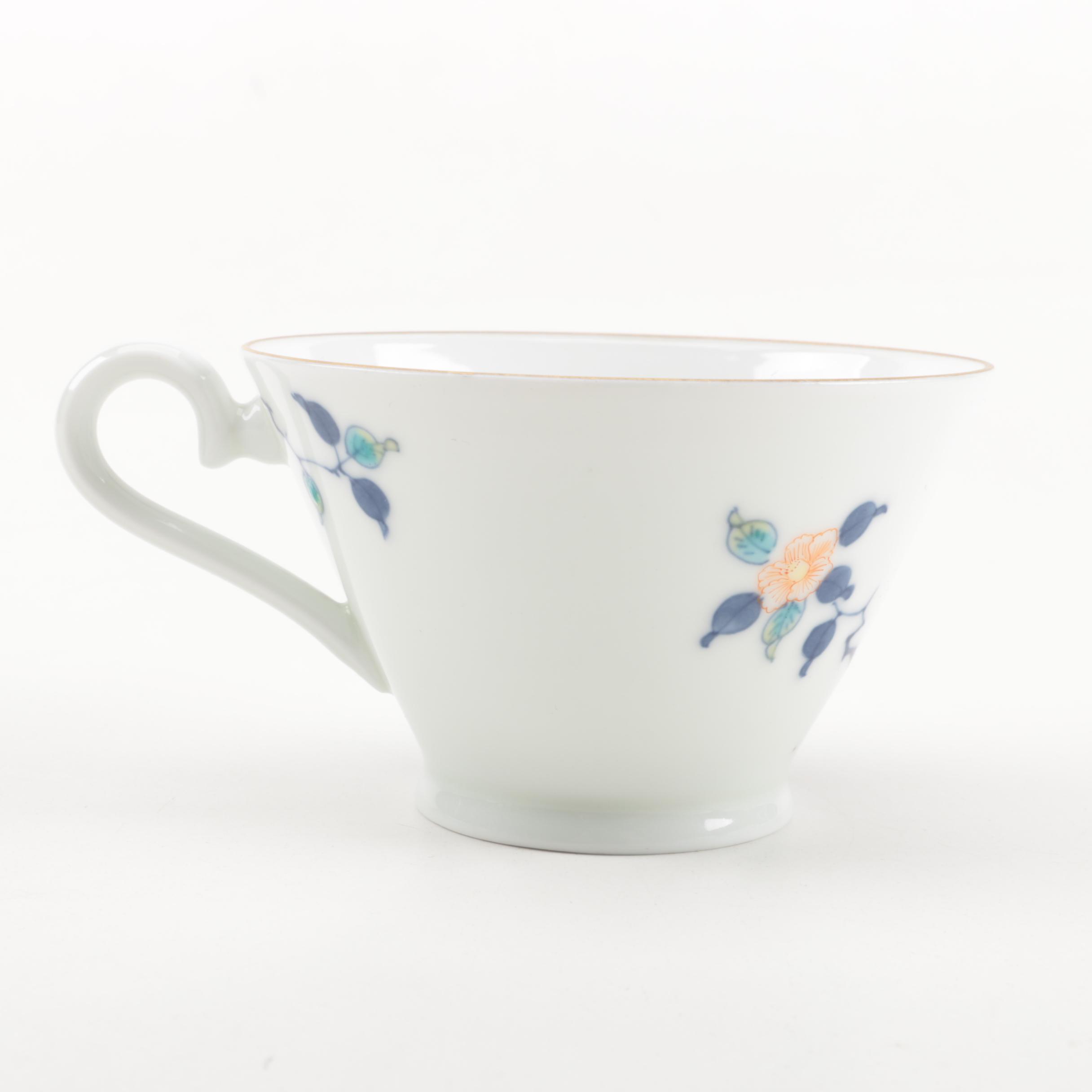 Japanese Imari Ware Porcelain Teacup and Saucer