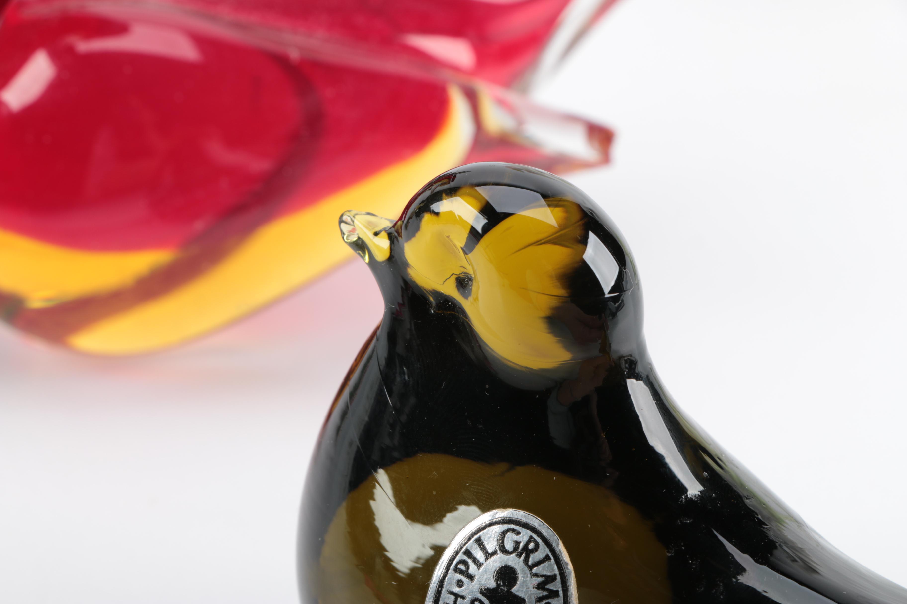 Glass and Porcelain Bird Figurines