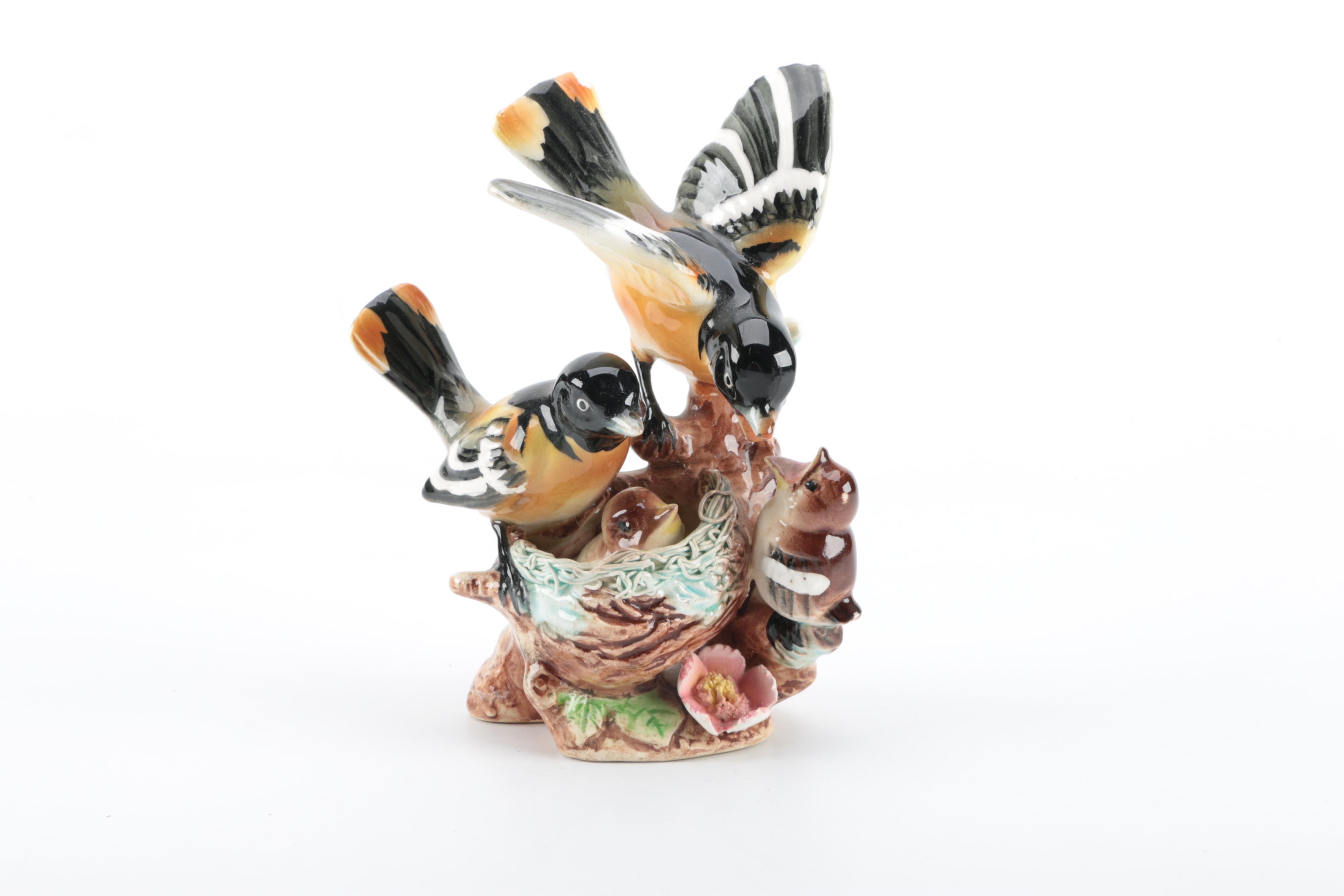 Glass and Porcelain Bird Figurines