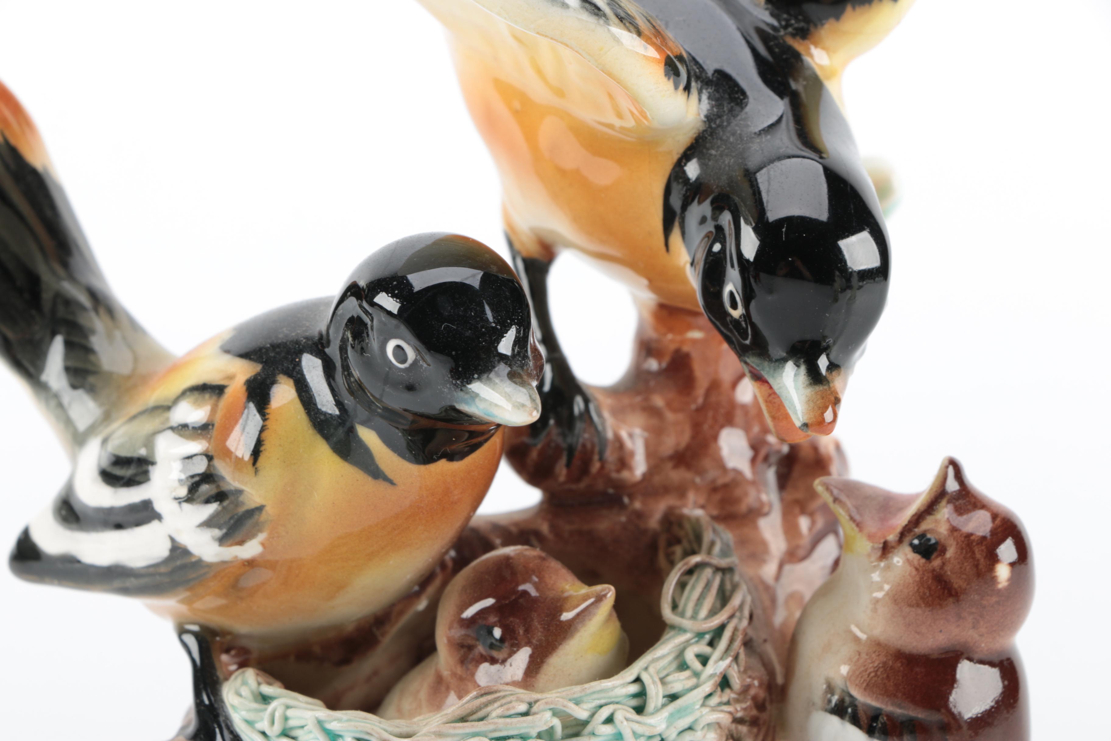 Glass and Porcelain Bird Figurines