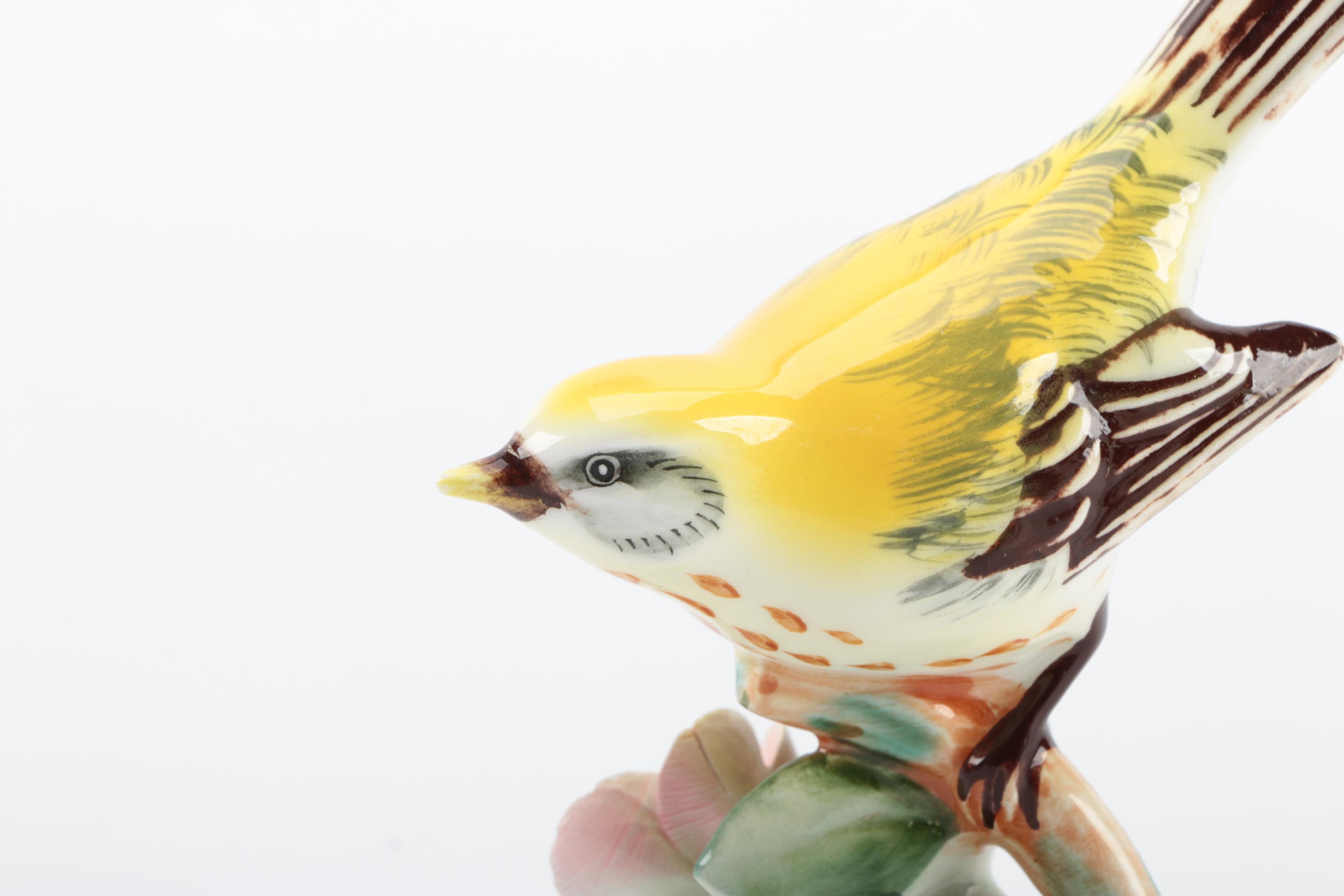 Glass and Porcelain Bird Figurines