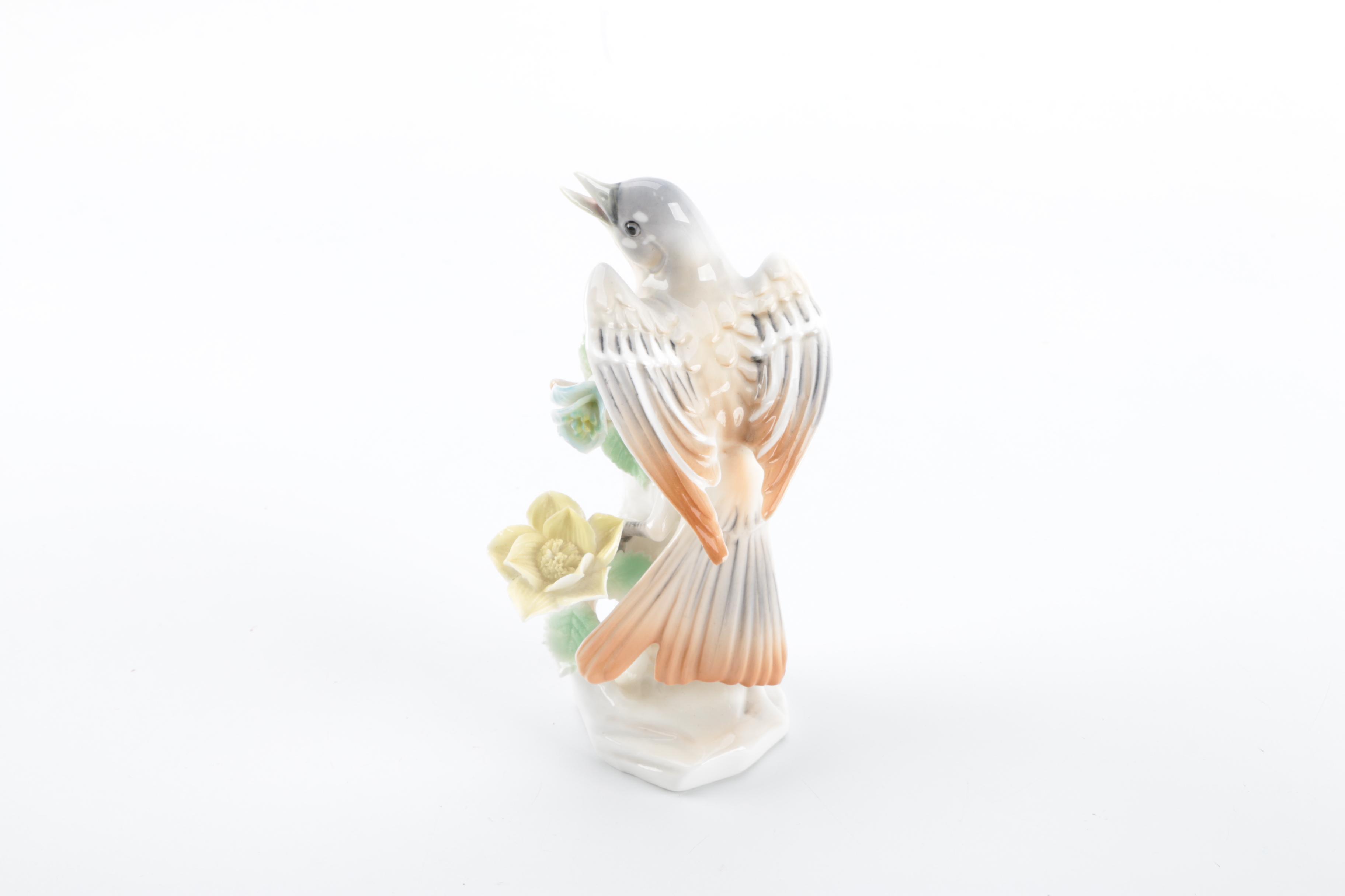 Glass and Porcelain Bird Figurines