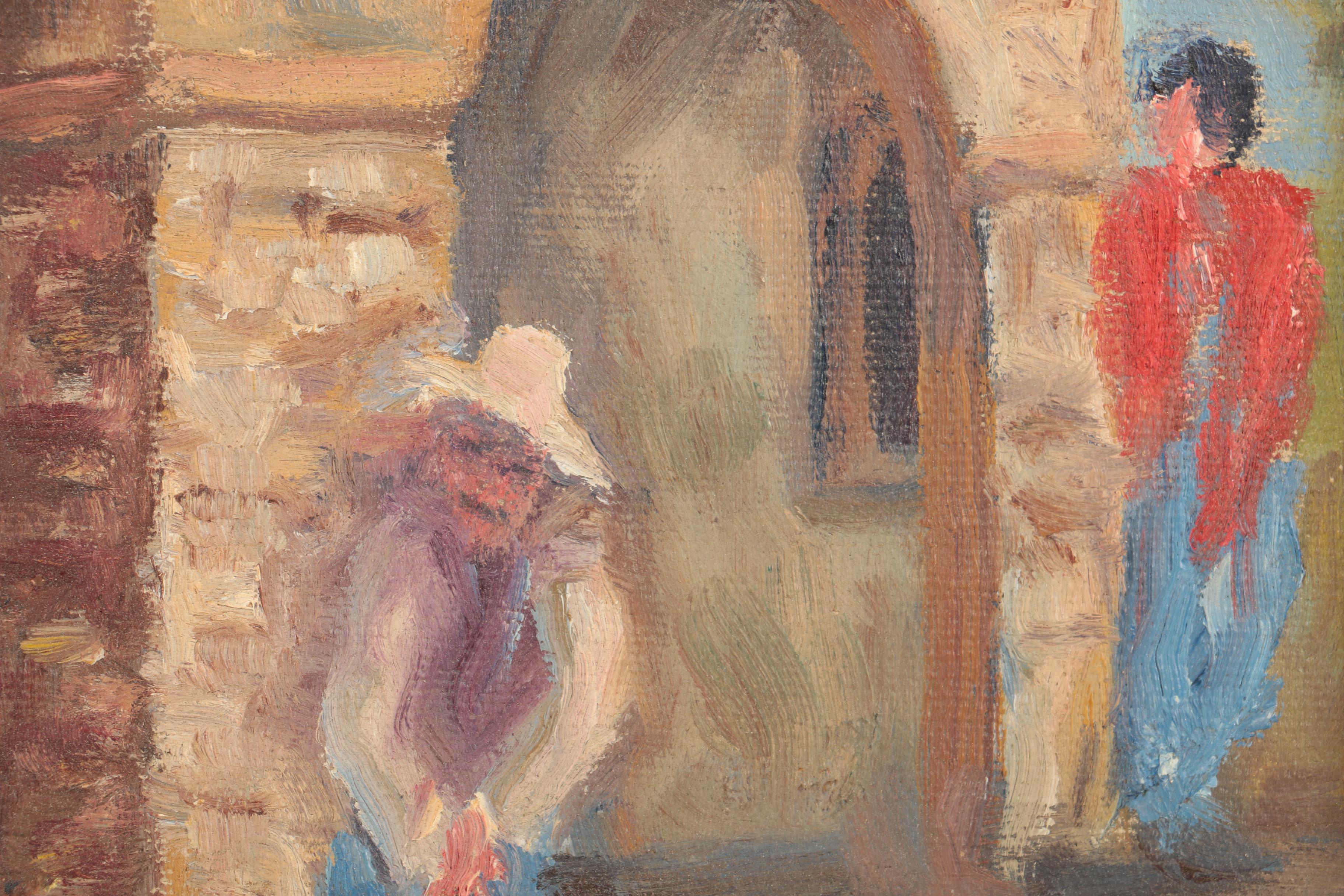 Arthur J. Stephens Oil Painting on Canvas "San Juan Capistrano"